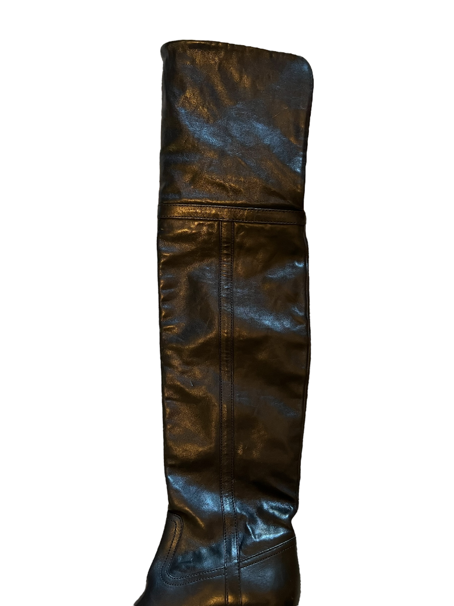Celine Black Foldover OTK Folco Shearling Size 39 Boots