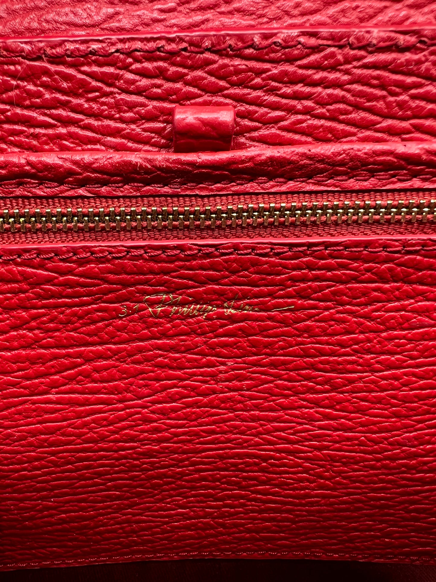 Phillip Lim Red Leather Mini Pashli Shoulder Bag