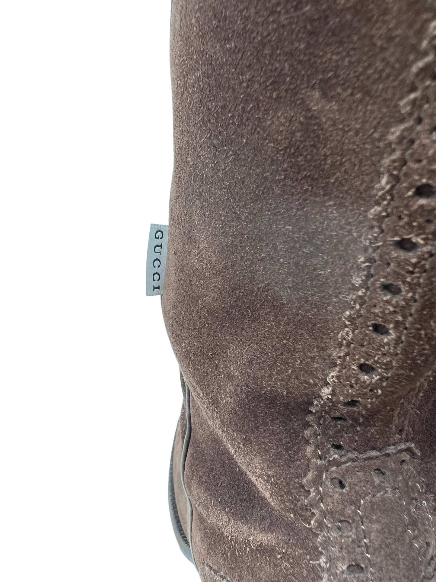 Gucci Brown Suede Size 8.5B Calf Boots