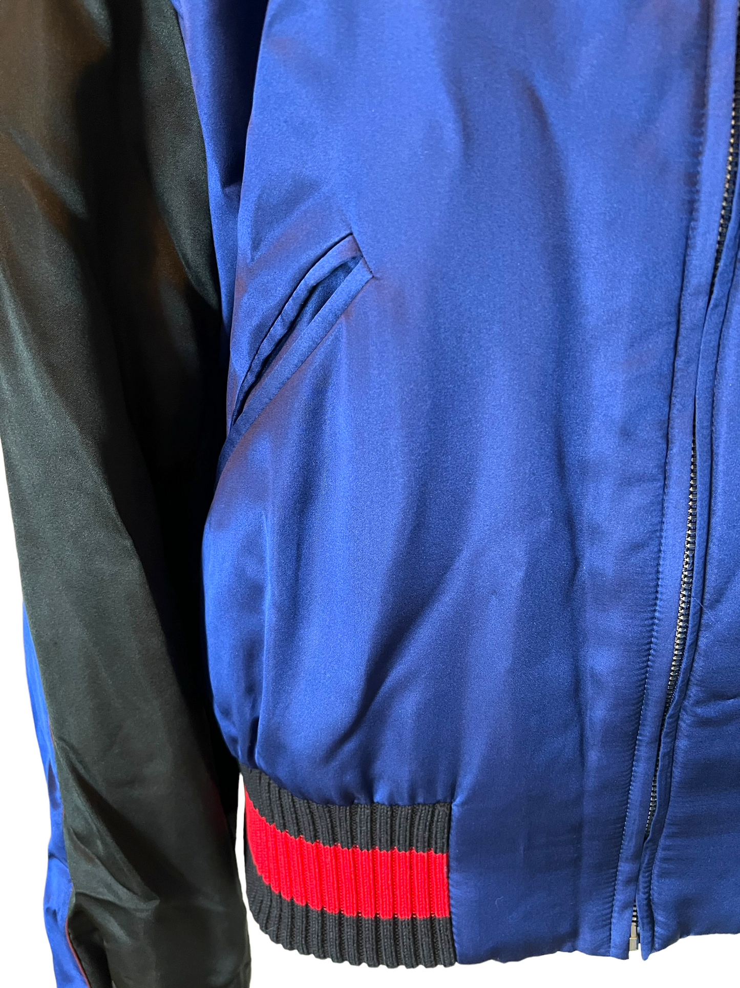 Gucci Silk Blend Crystal Embellished Size 44 Bomber Jacket