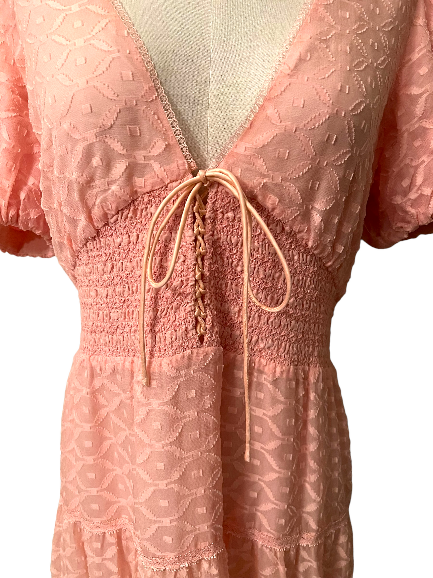 Alice + Olivia Pink Tia Silk Blend Size 10 Midi Dress