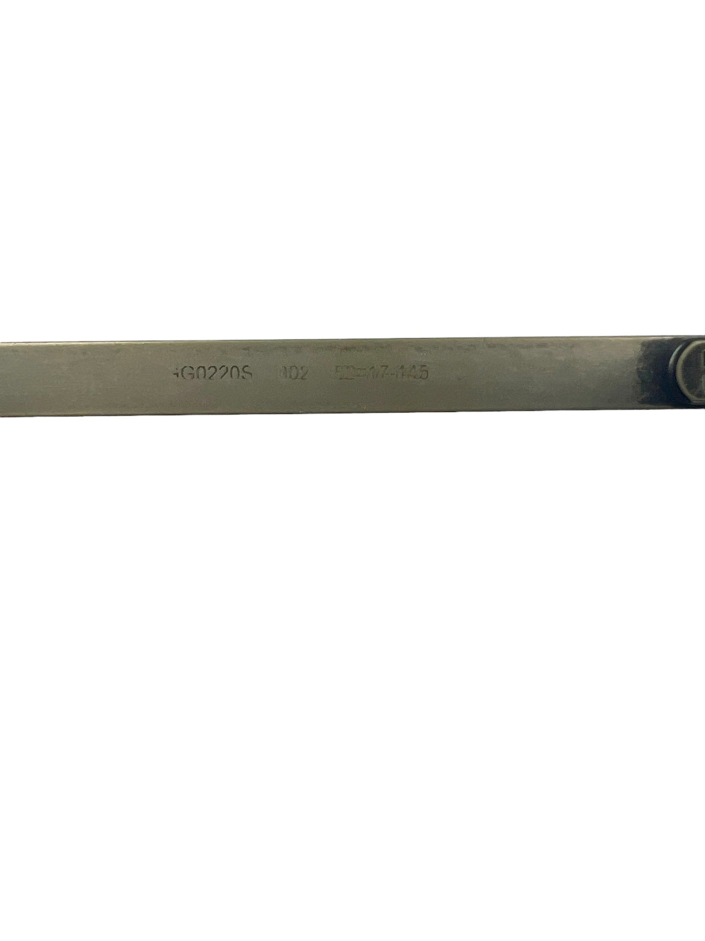 Gucci GG0220S Gold Cat Eye Engraved Sunglasses