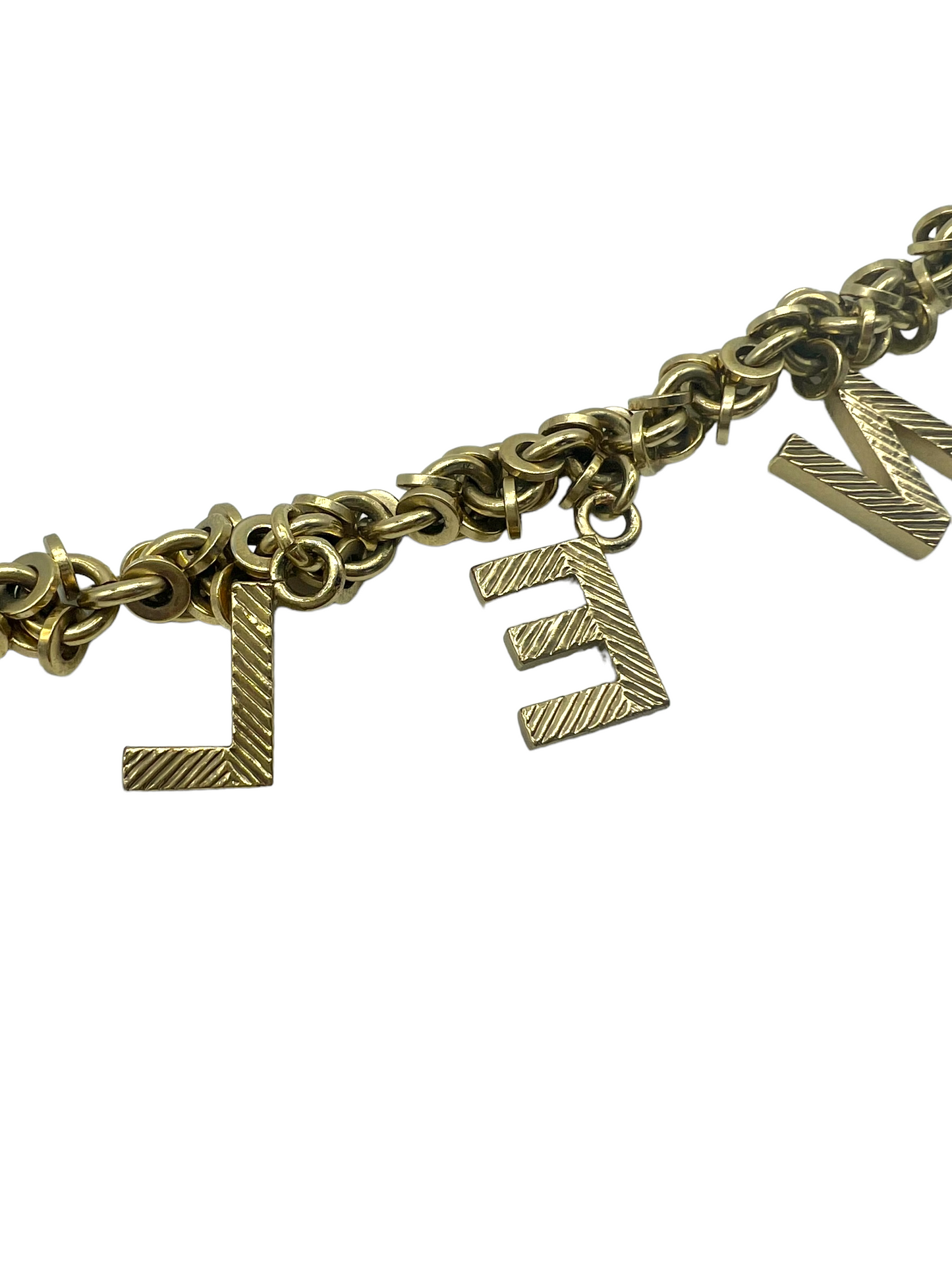 Chanel Gold 03A Logo Charm Bracelet