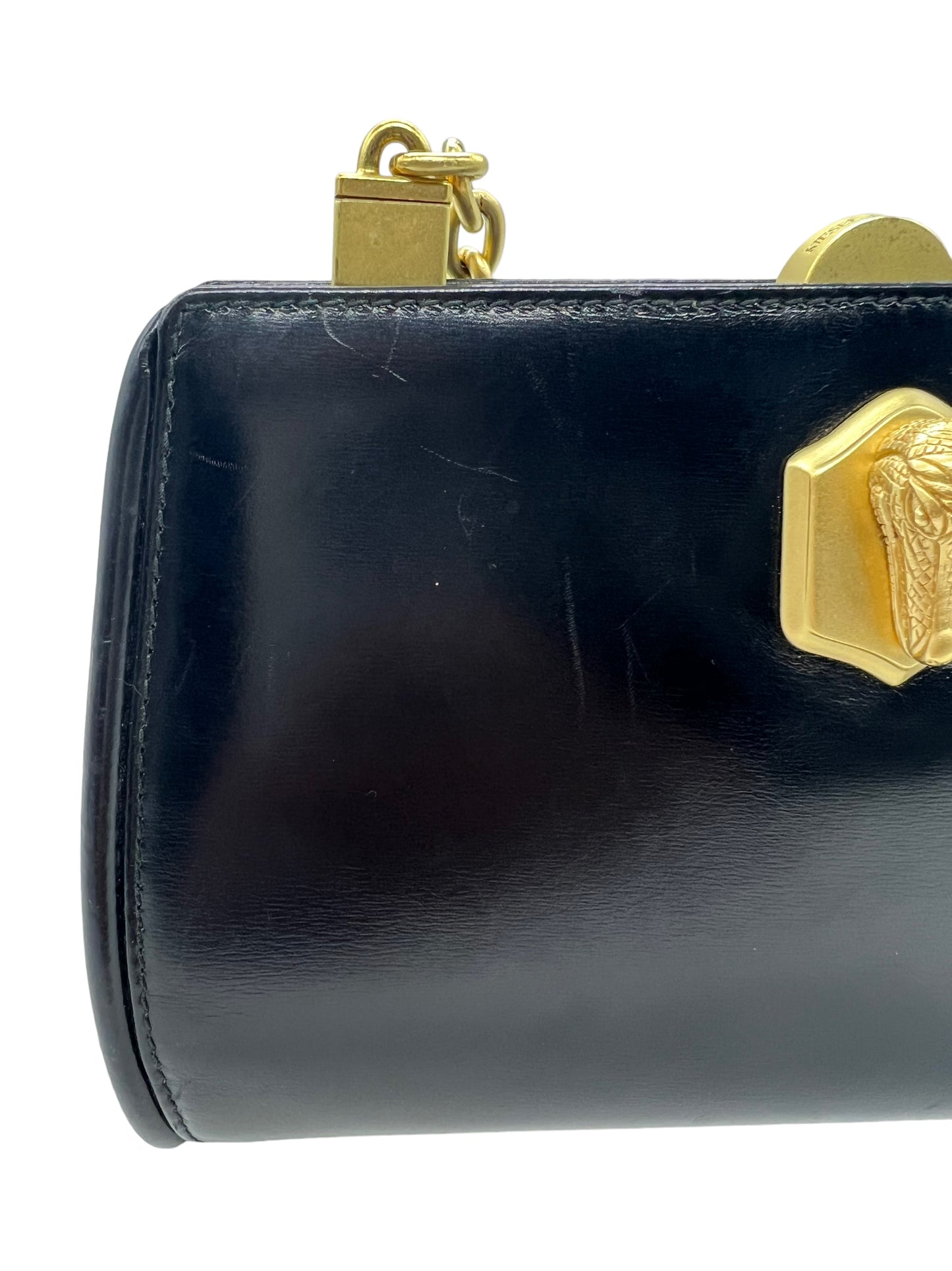 Barry Kieselstein-Cord Black Leather Chain Bag