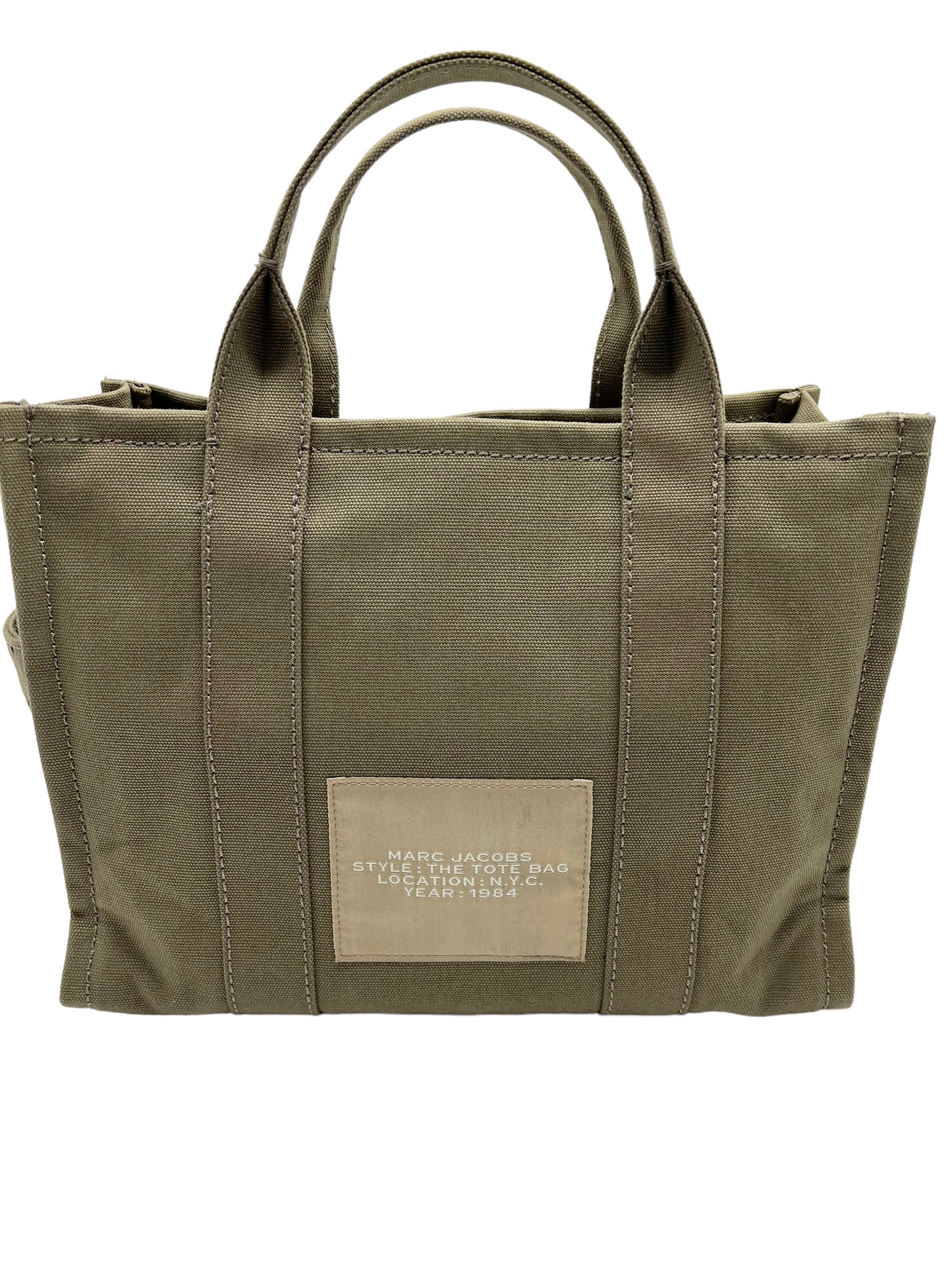 Marc Jacobs Khaki Canvas "The Medium Tote" Bag