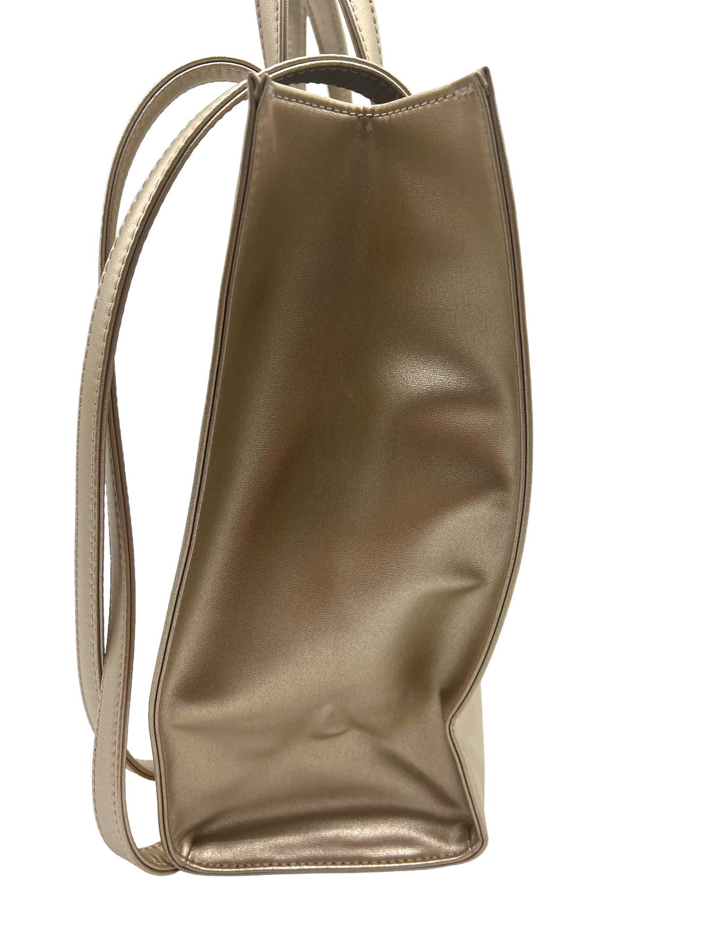 Telfar Vegan Leather Medium Gold Shopper