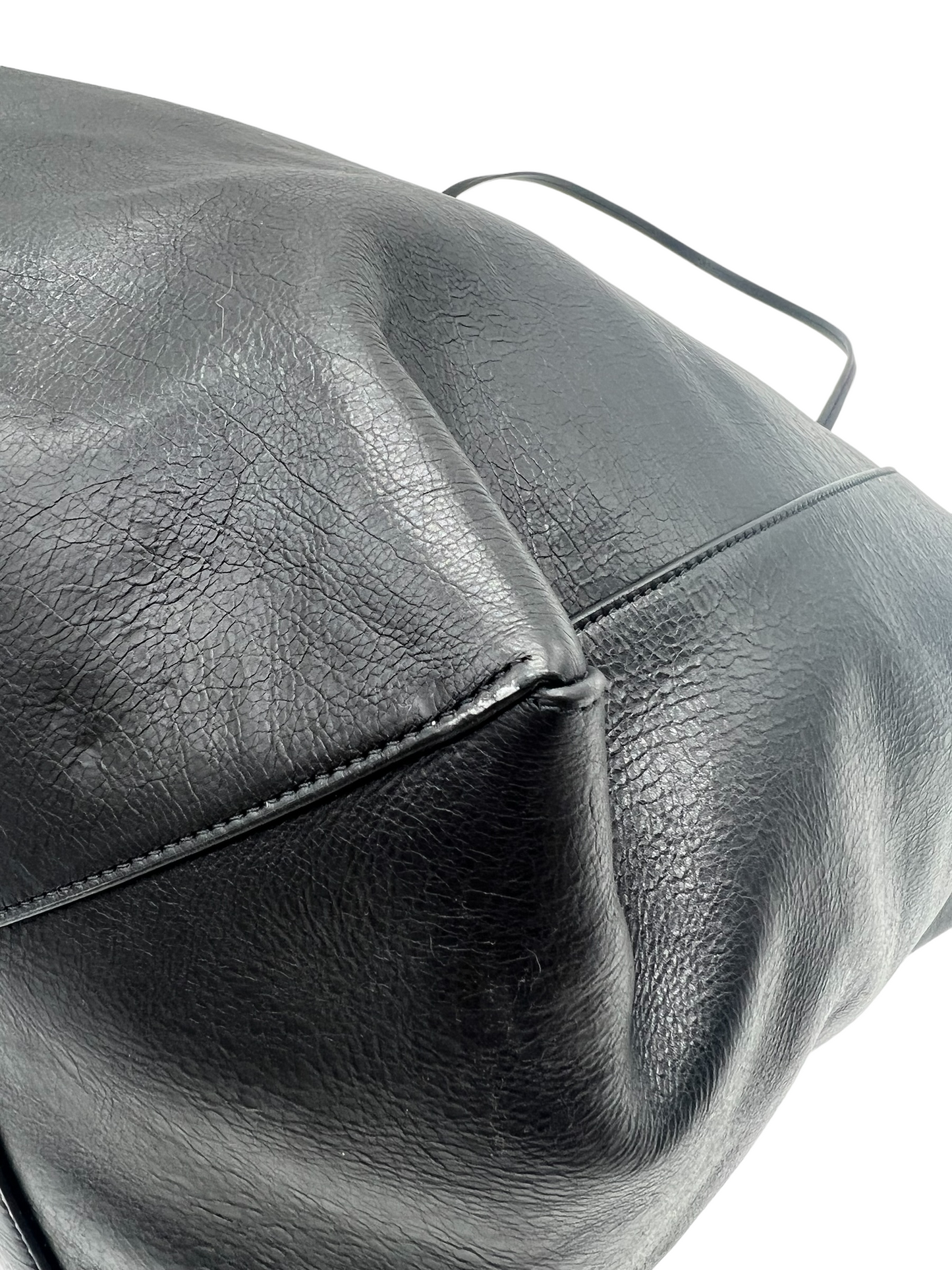 Celine Black Calfskin Large Cabas Clasp Tote