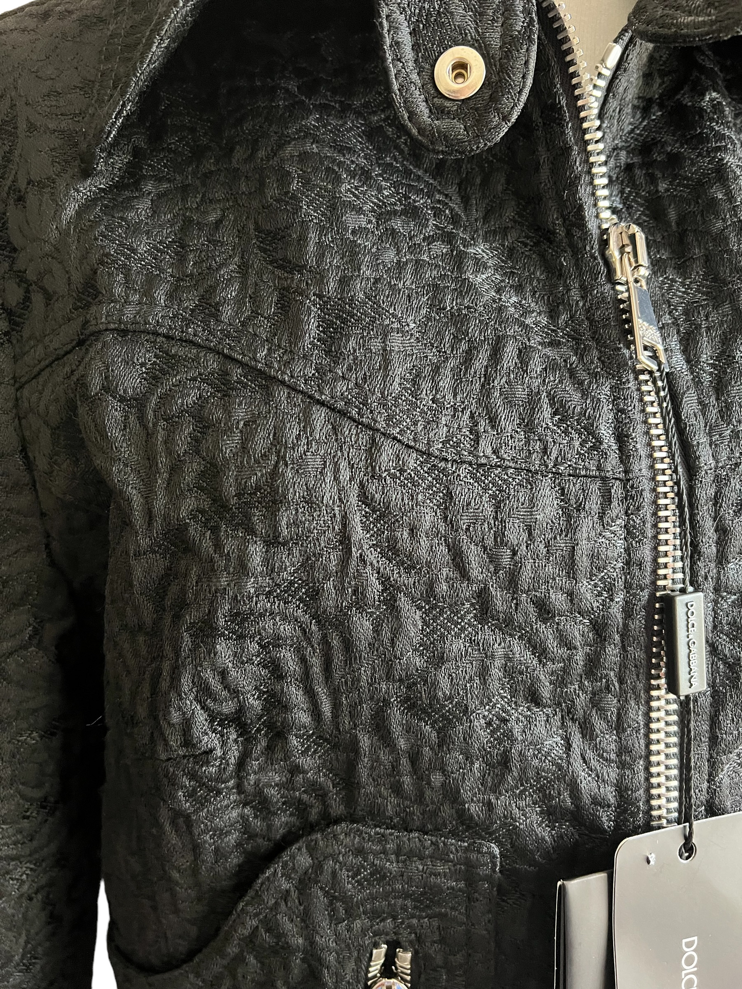 Dolce & Gabbana Black Embroidered Size 46 Jacket