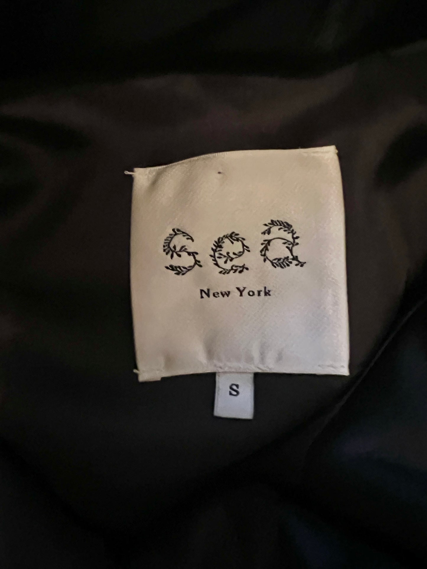 Sea NY Size S Black Faux Leather Quilted Jacket