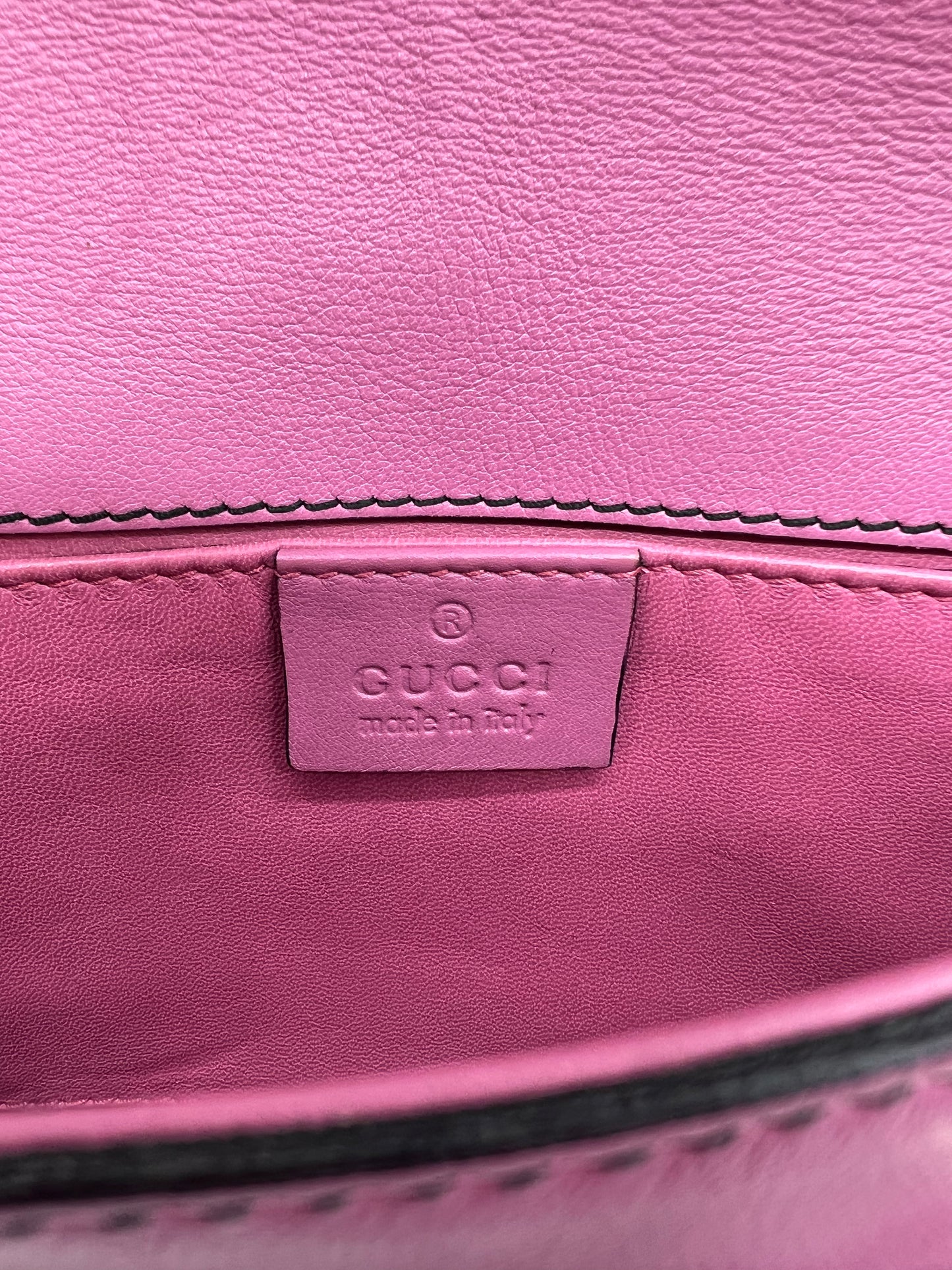 Gucci Rose Pink Leather Emily Handbag