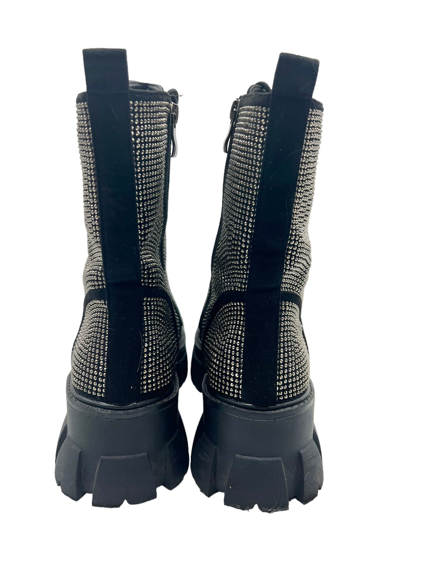 Azalea Wang Black Studded Embellished Size 9 Combat Boots