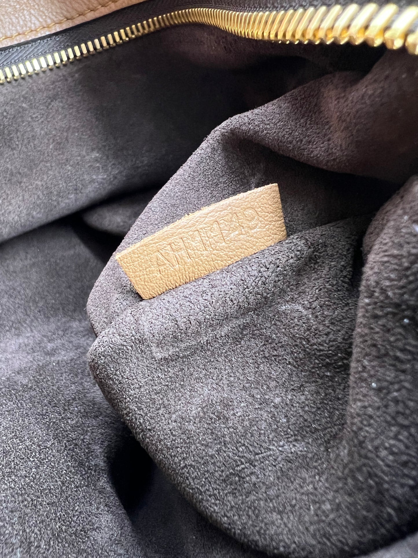 Louis Vuitton Hazelnut Calfskin Bagatelle Noisette Parnassea Shoulder Bag