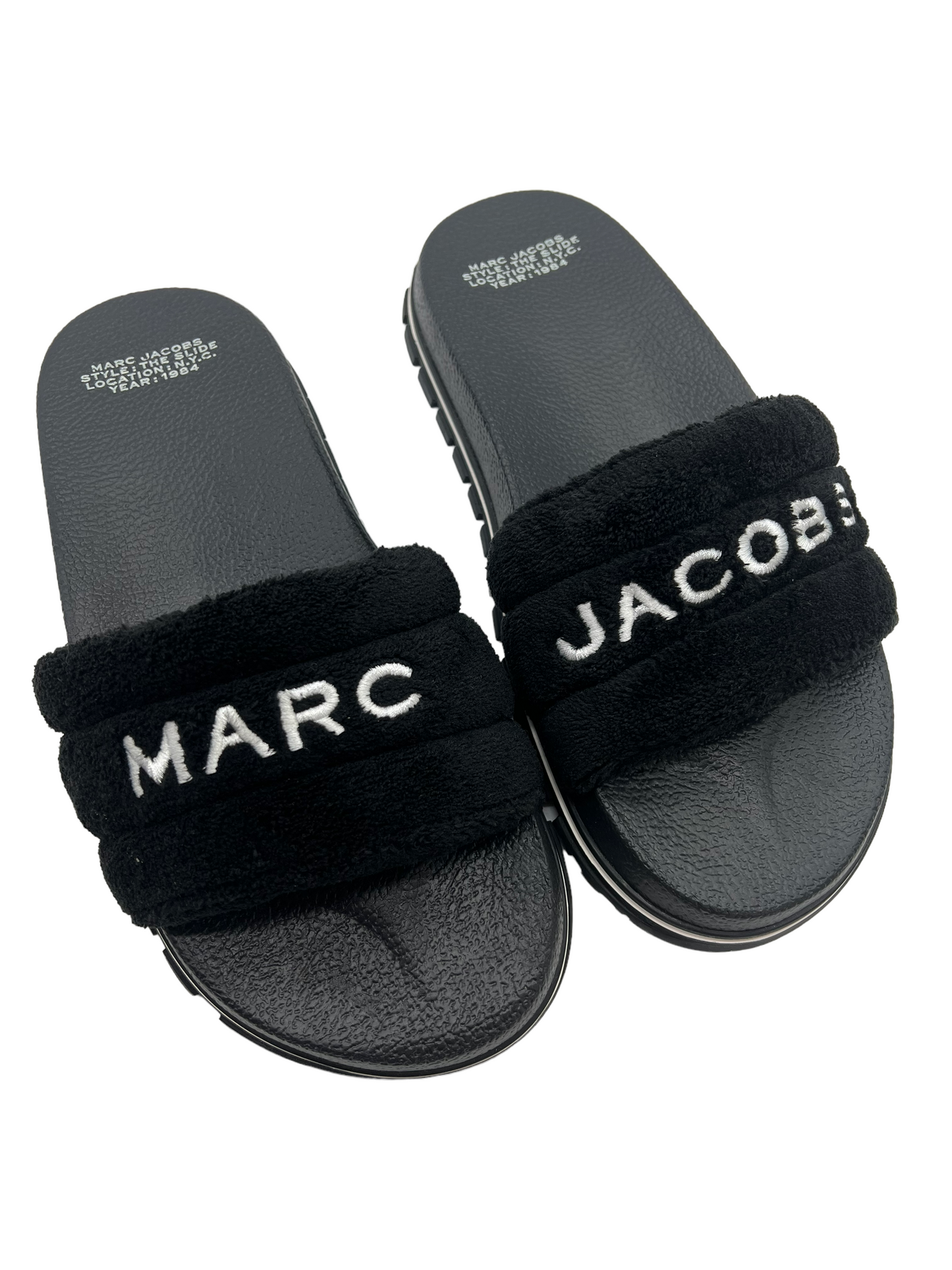 Marc Jacobs Black & White "The Slide" Size 41 Sandals