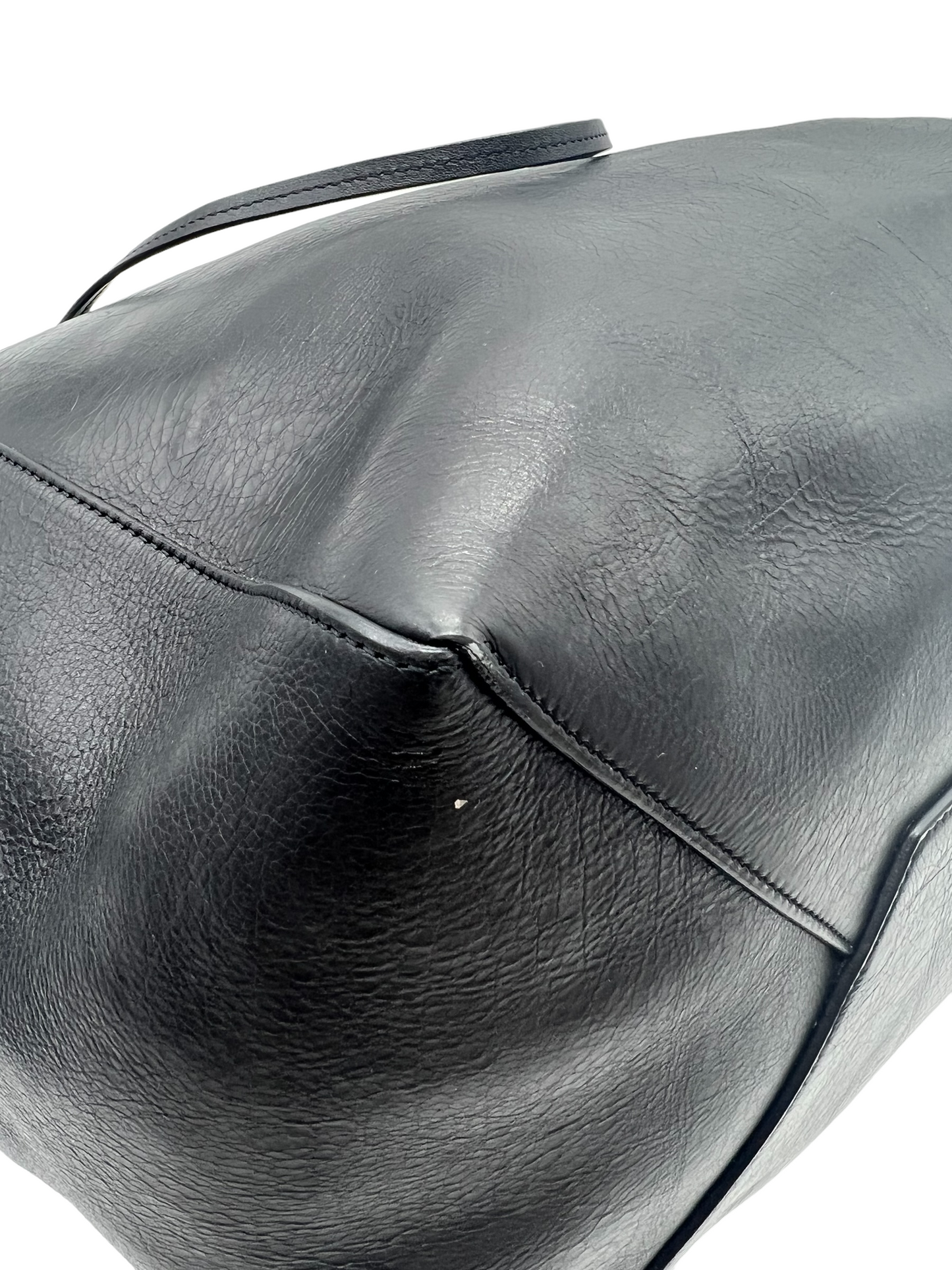 Celine Black Calfskin Large Cabas Clasp Tote