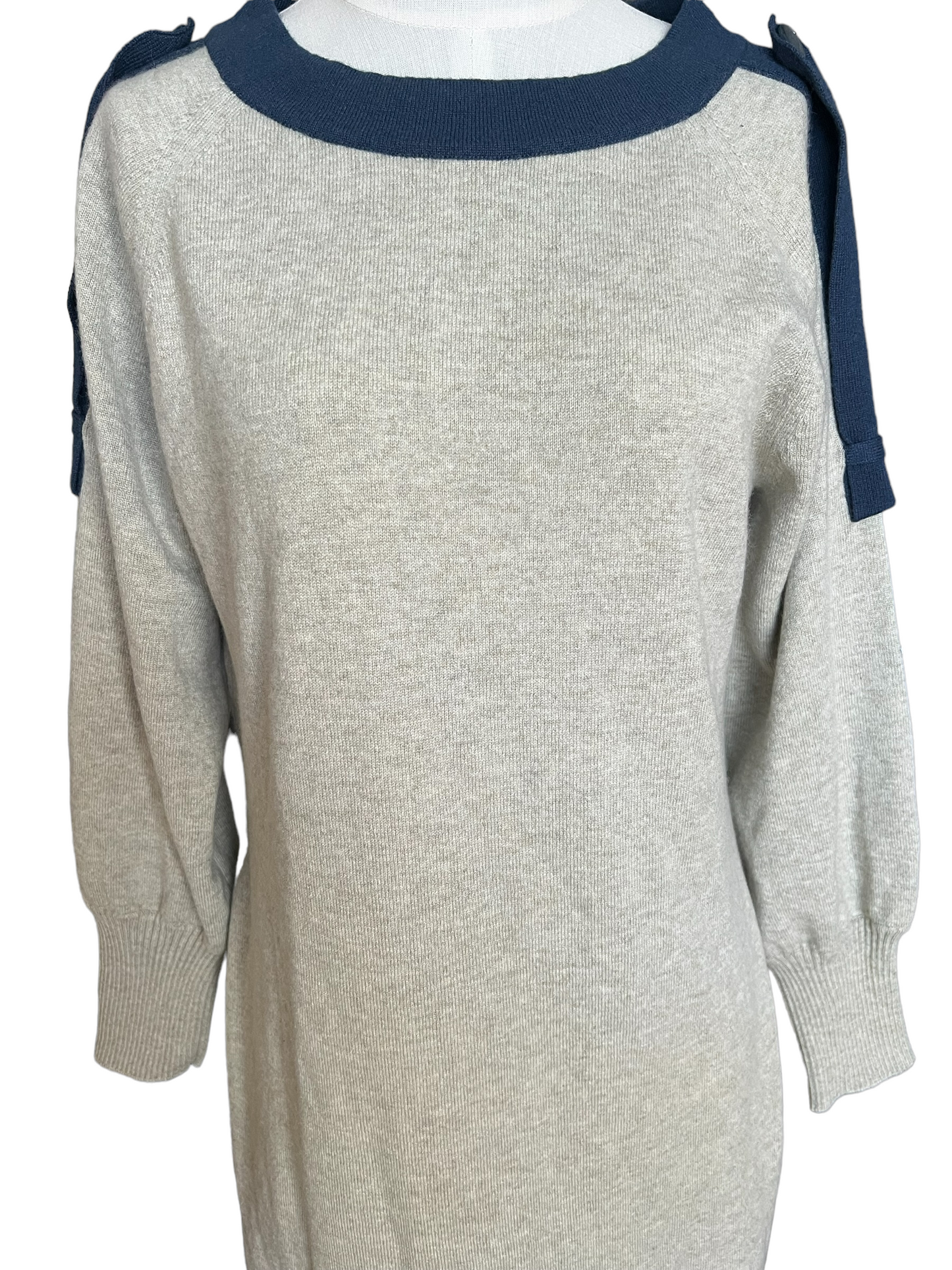 Chanel Gray 08C Cashmere Coco Line Size 44 Dress