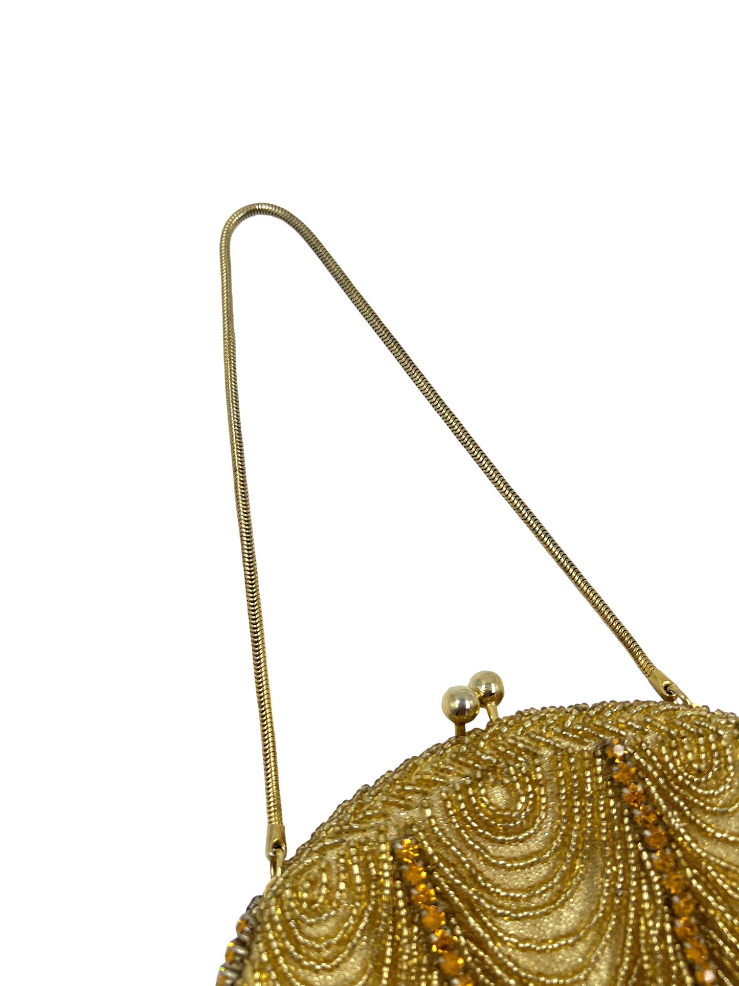 Walborg Vintage Gold Beaded Embellished Evening Bag