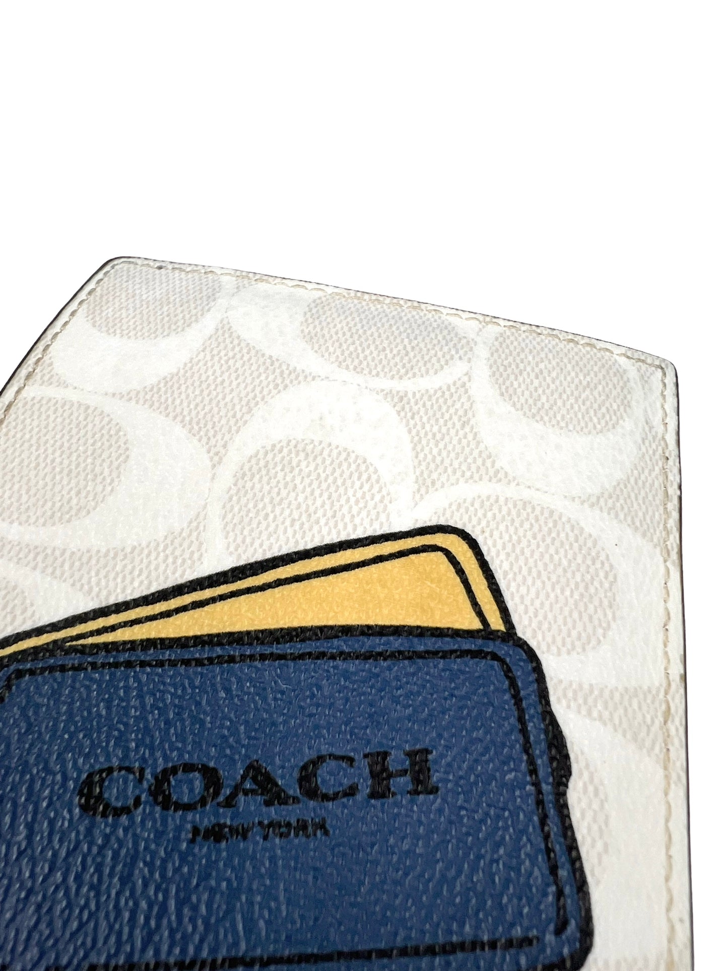 Coach Cream 3-in-1 Trompe L'oeil Signature Print Wallet