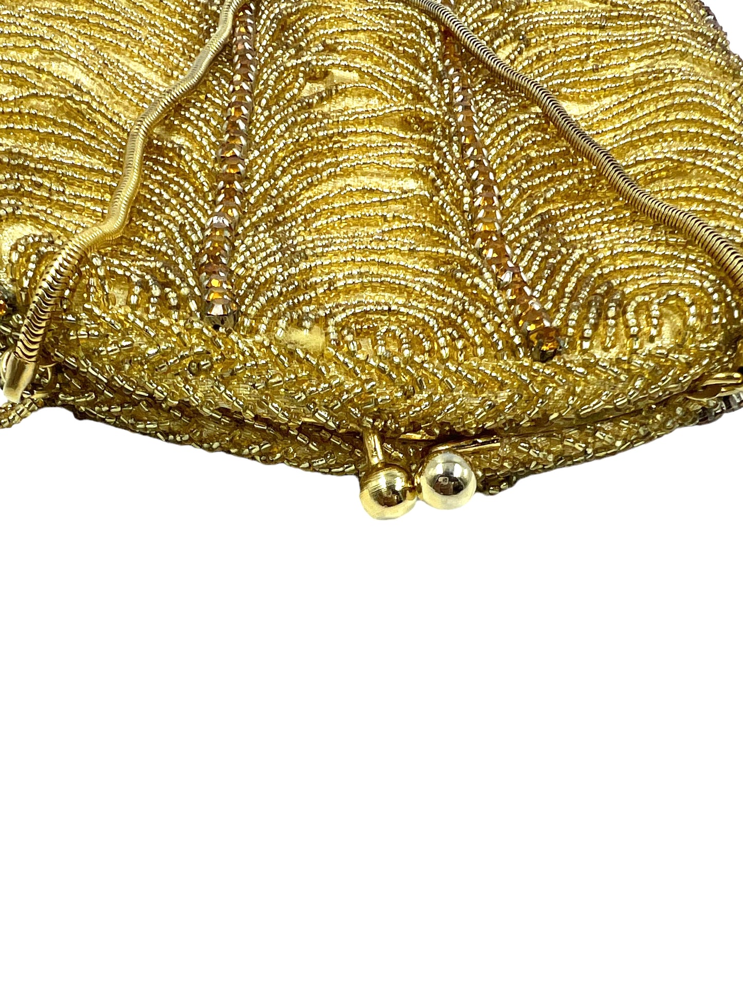 Walborg Vintage Gold Beaded Embellished Evening Bag