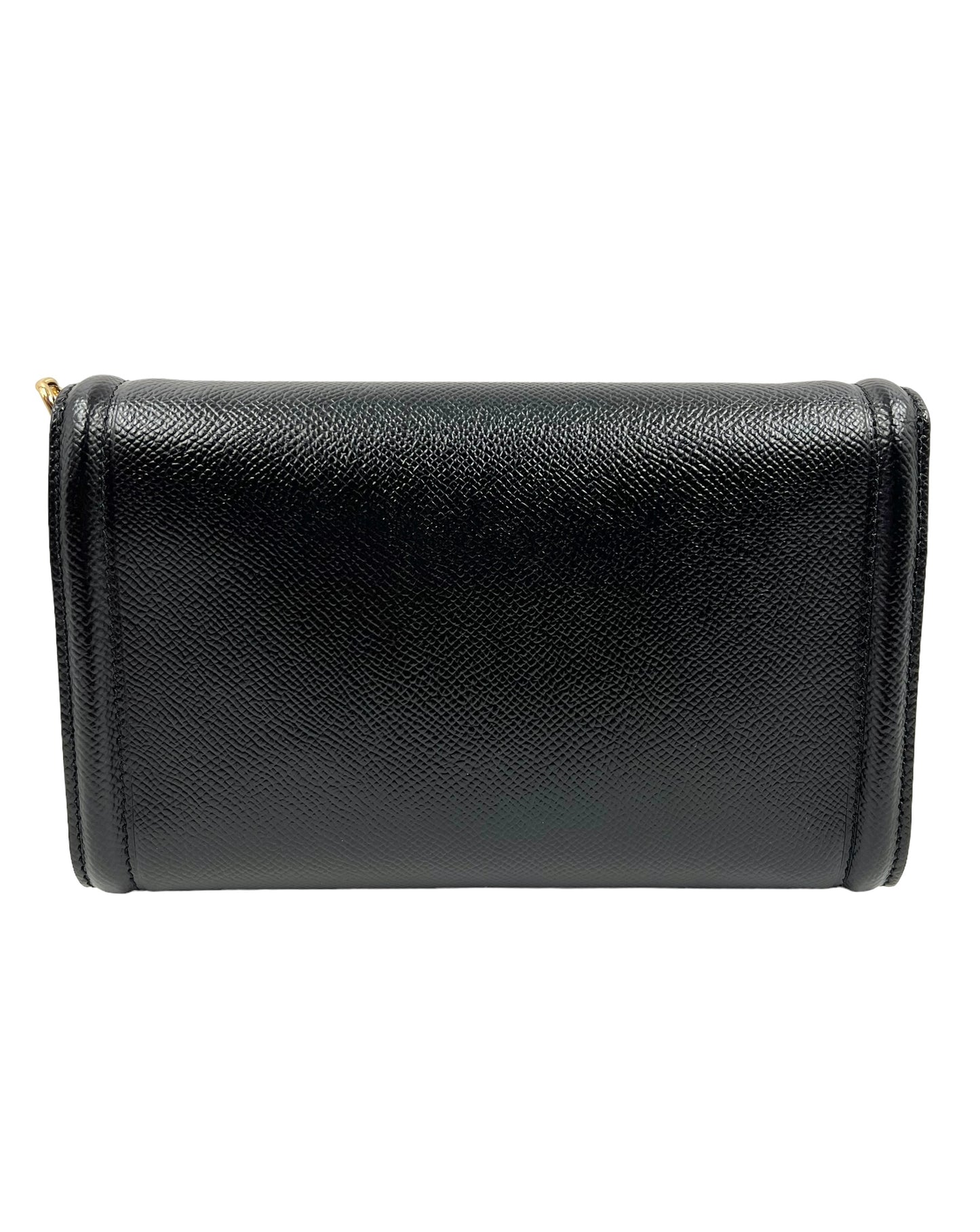 Ferragamo Black Leather Chain Vara Bow Mini Bag