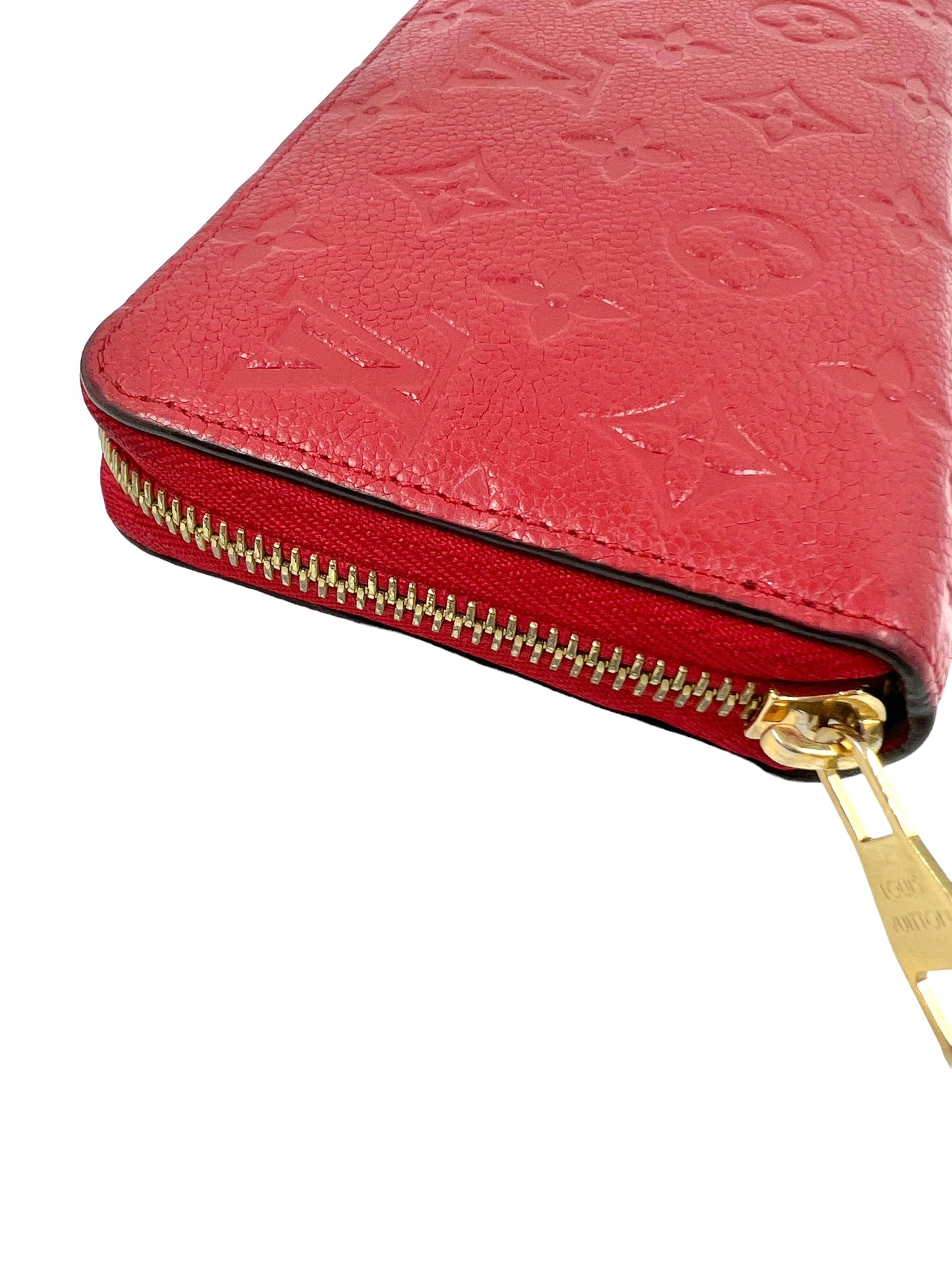 Louis Vuitton Red Empreinte Leather Zippy Wallet