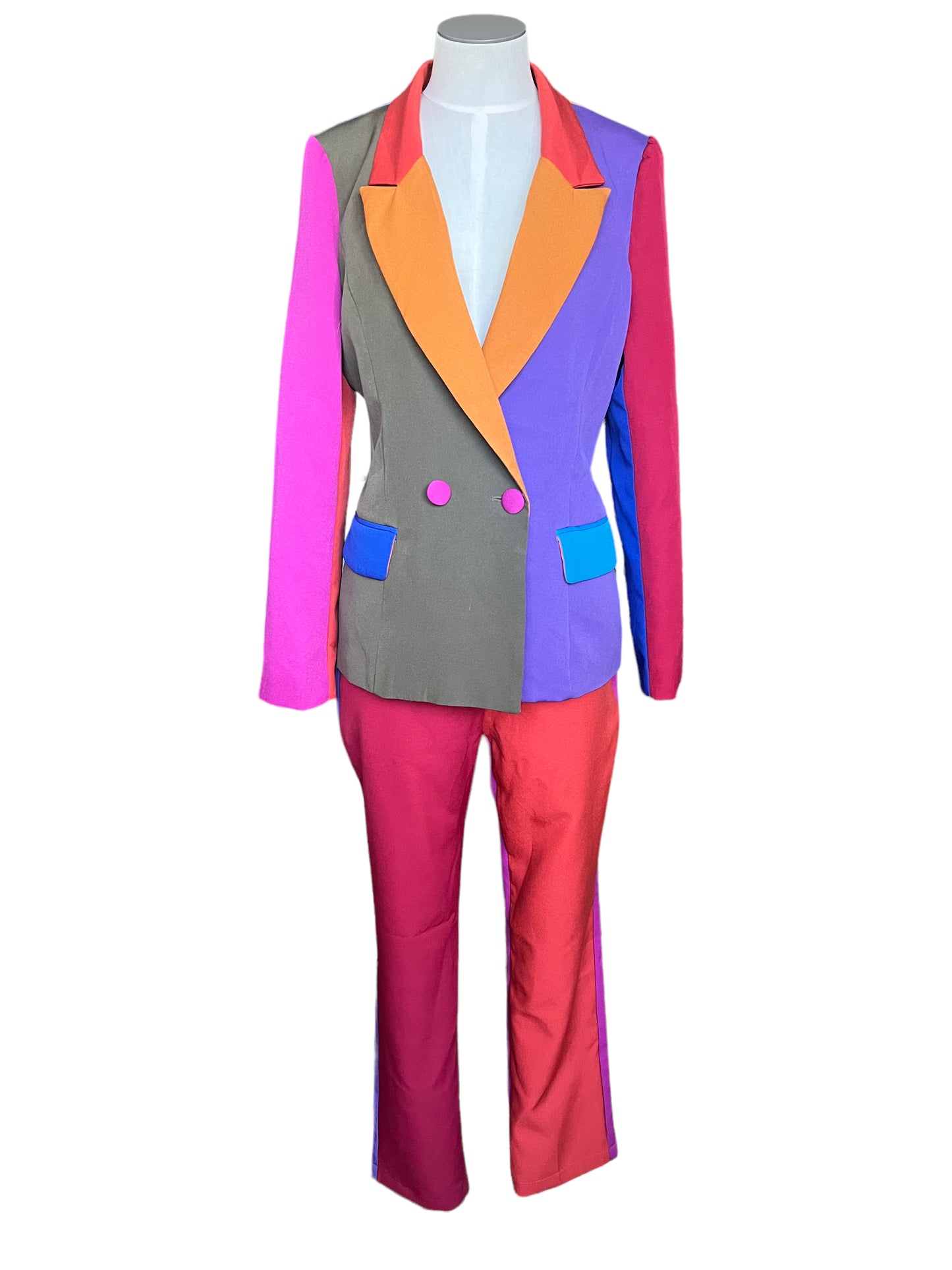 L'Atiste Size M Color Block Pant Suit