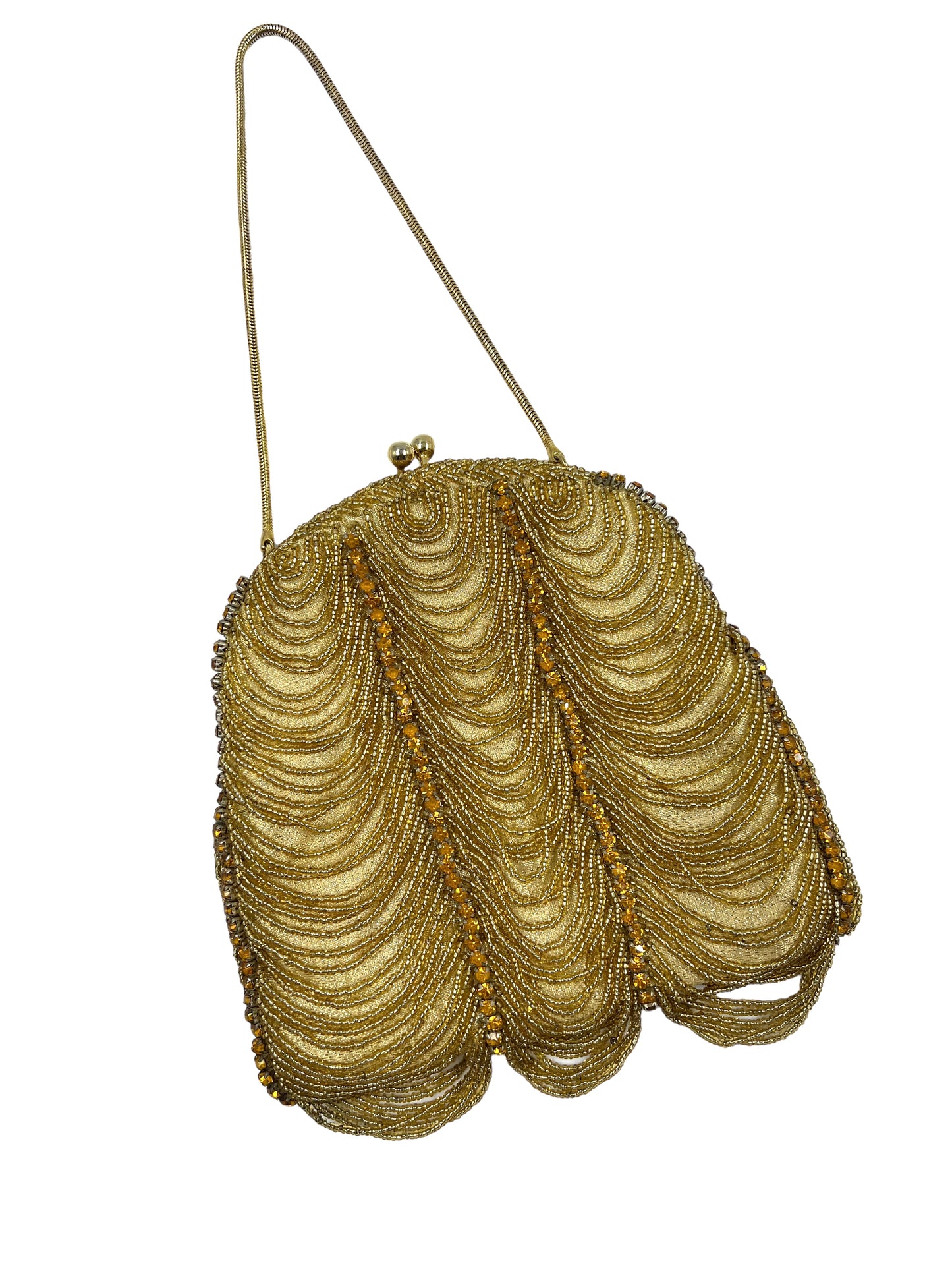 Walborg Vintage Gold Beaded Embellished Evening Bag