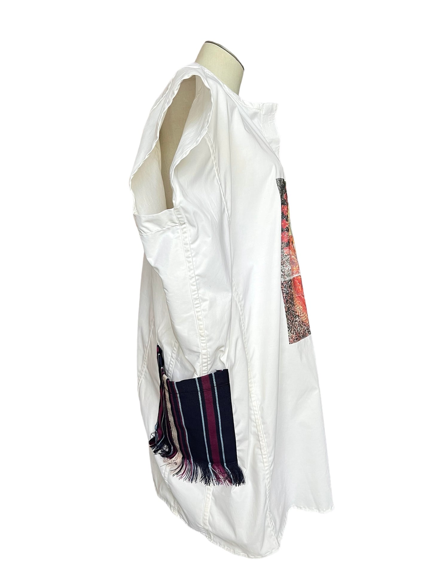 White OS Graphic Tunic Dress