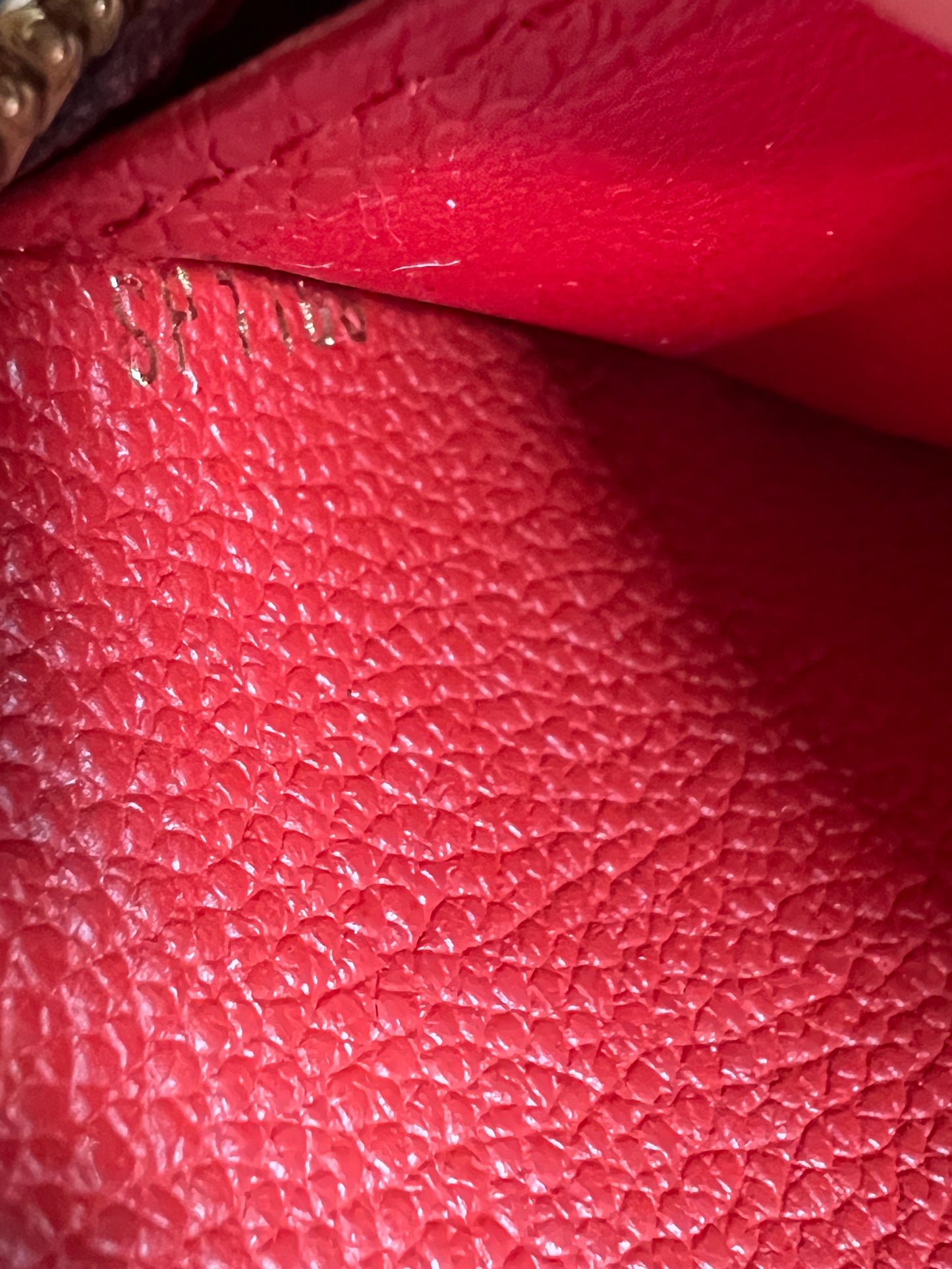 Louis Vuitton Red Empreinte Leather Zippy Wallet