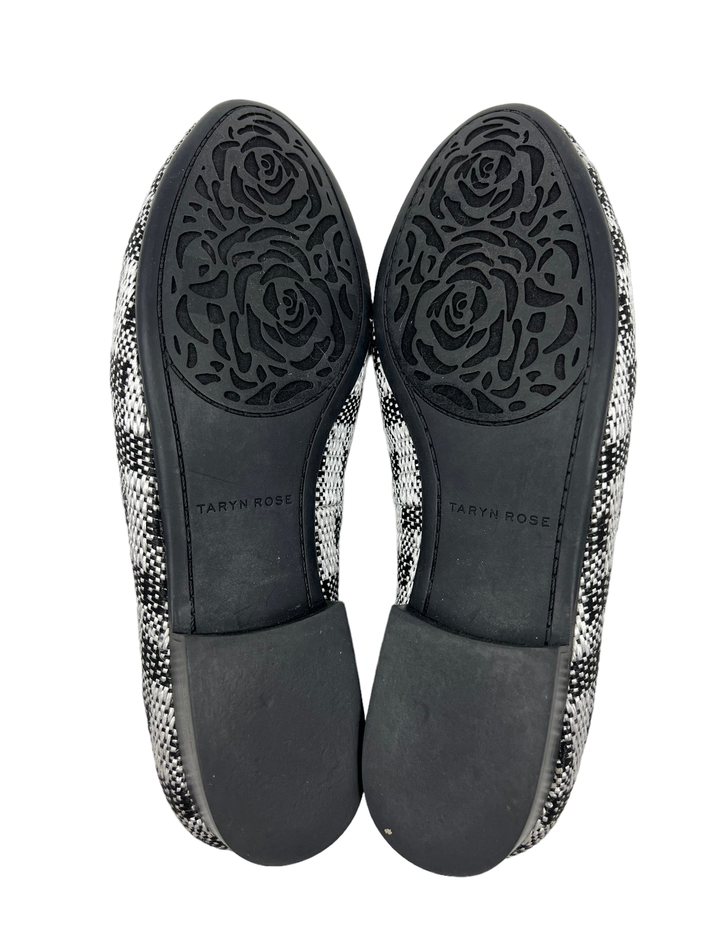 Taryn Rose Size 8 Black & White Plaid Brigitta Flats