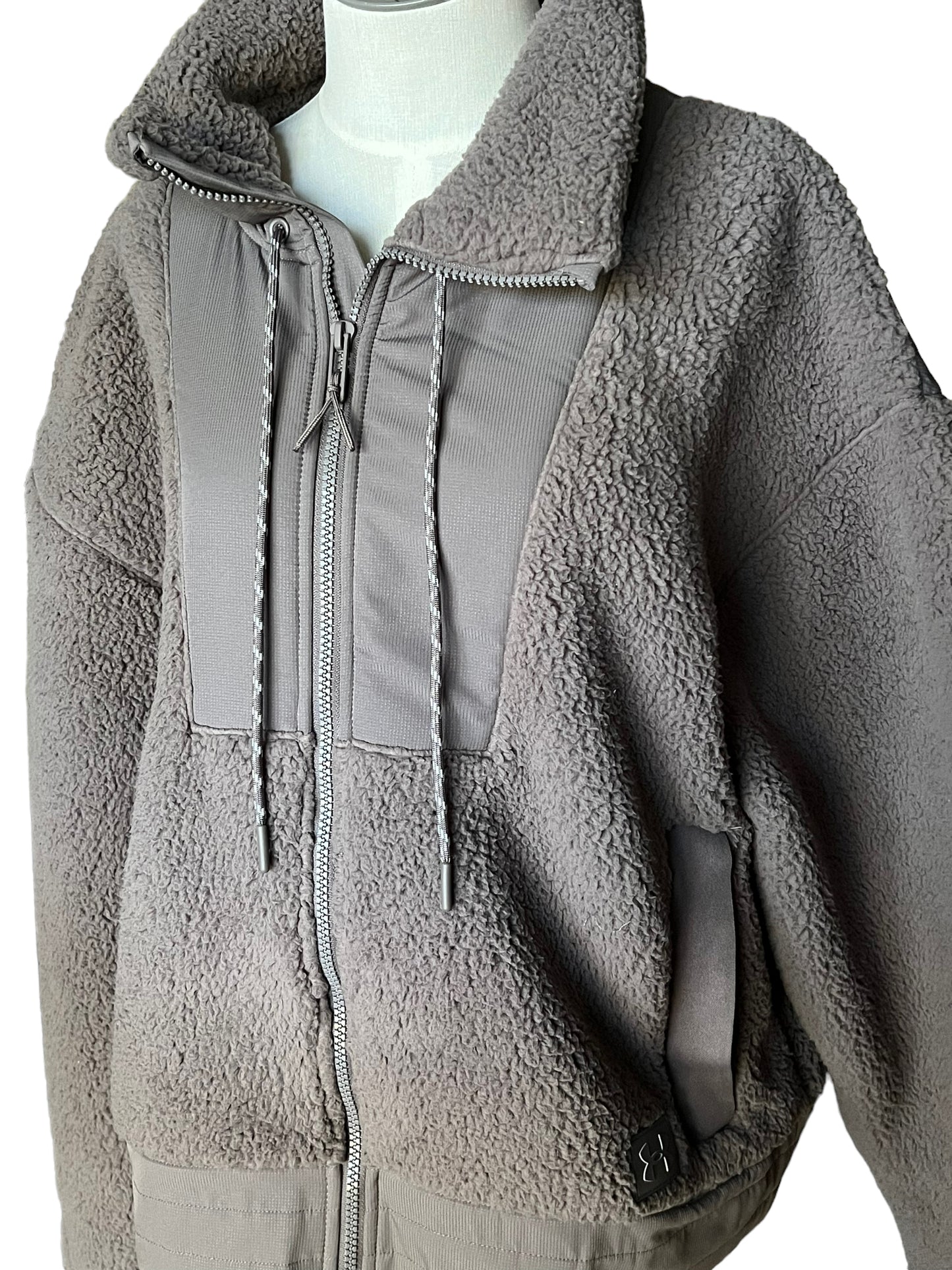 Under Armour Size L Gray Legacy Sherpa Full Zip Jacket