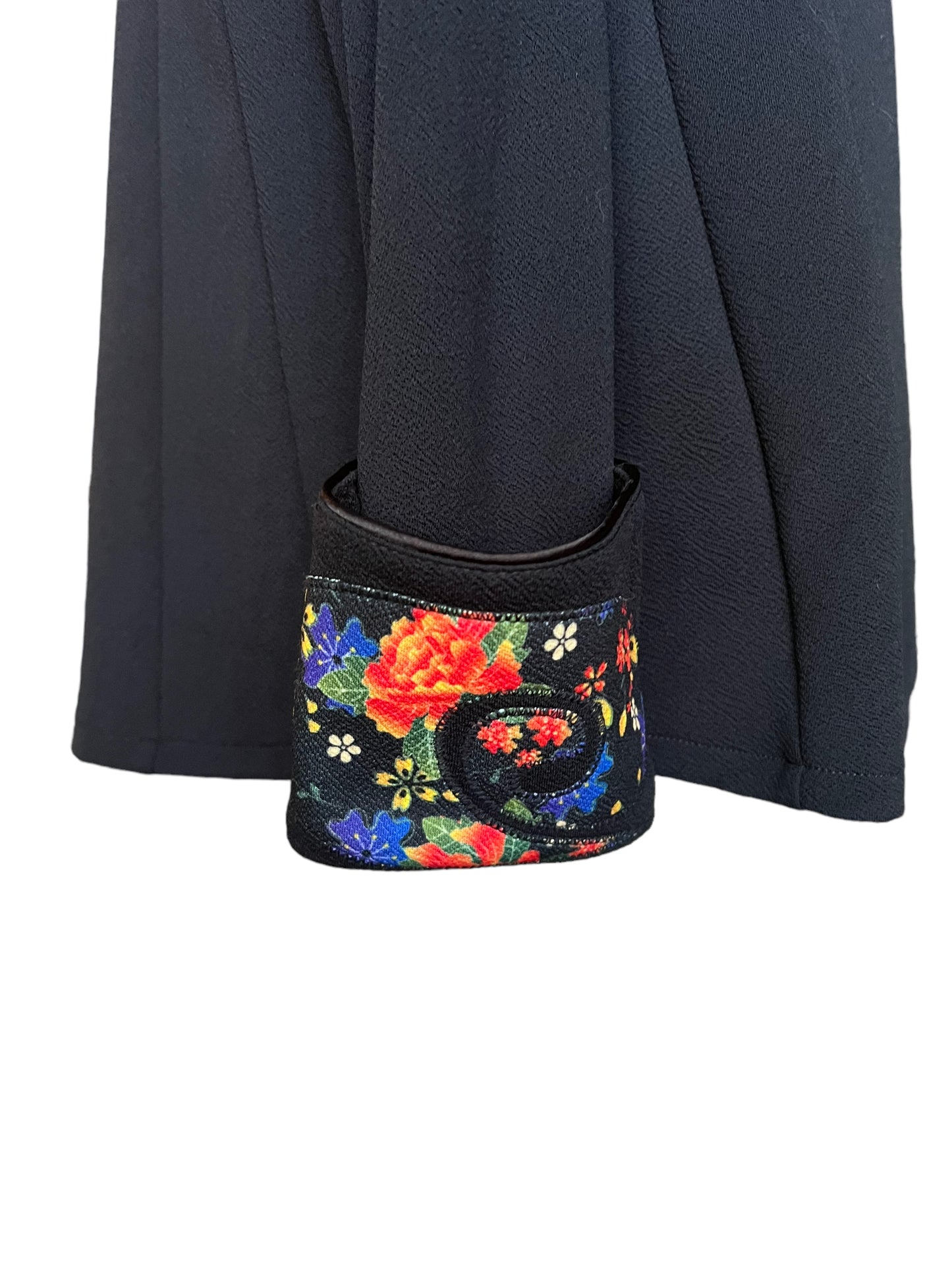 Soft Surroundings Black Floral Size L Jacket