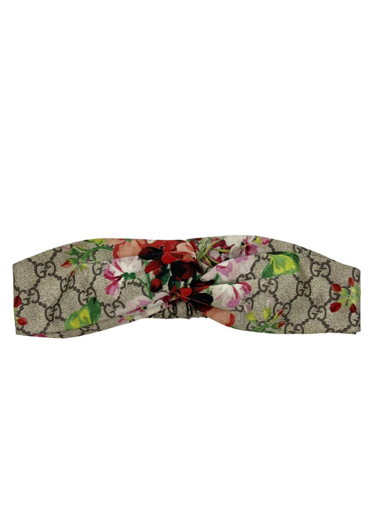 Gucci GG Logo Silk Floral Blooms Headband