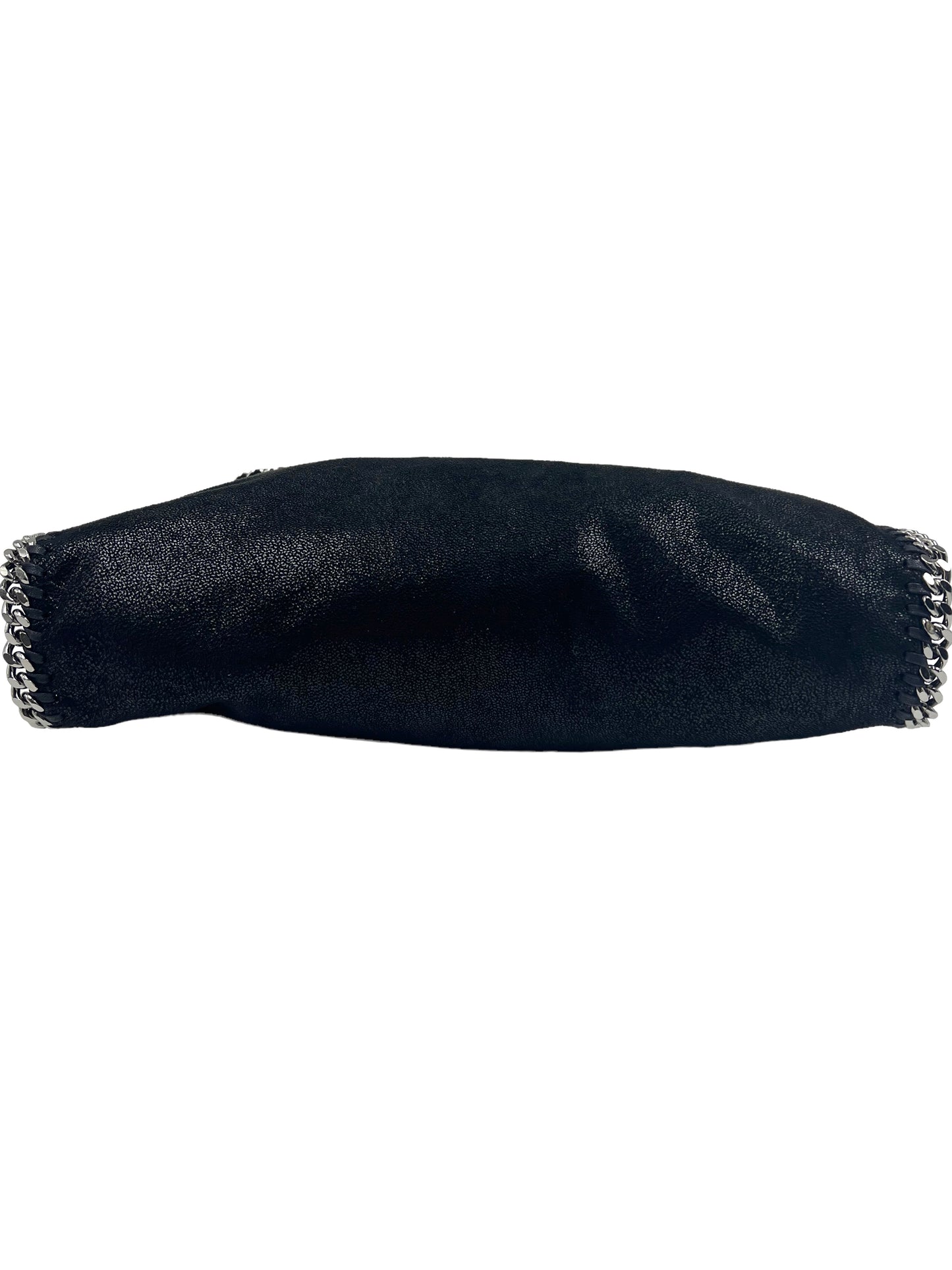Stella McCartney Black Vegan Leather Three Chain Falabella Bag