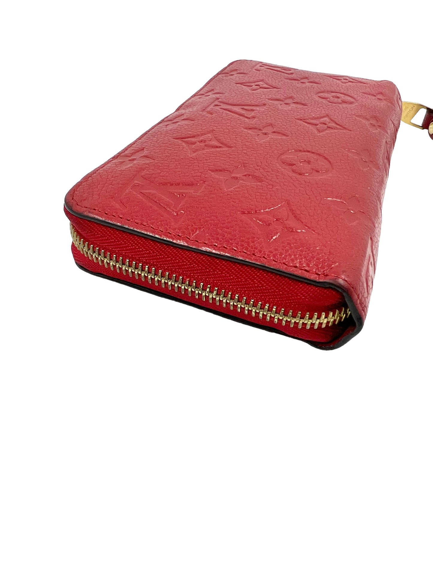 Louis Vuitton Red Empreinte Leather Zippy Wallet