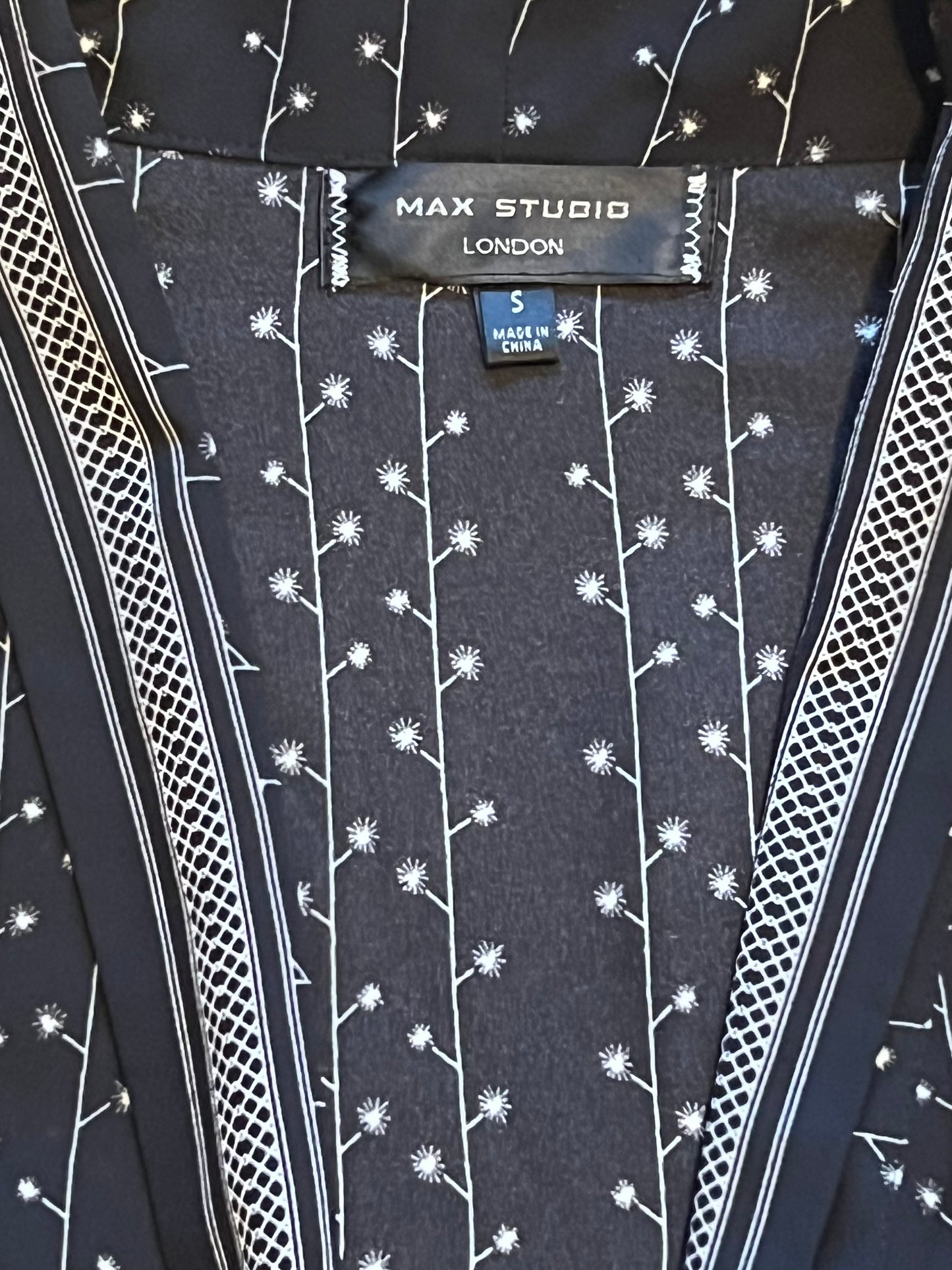 Max Studio Size S Black One Button Shirt Jacket Blazer
