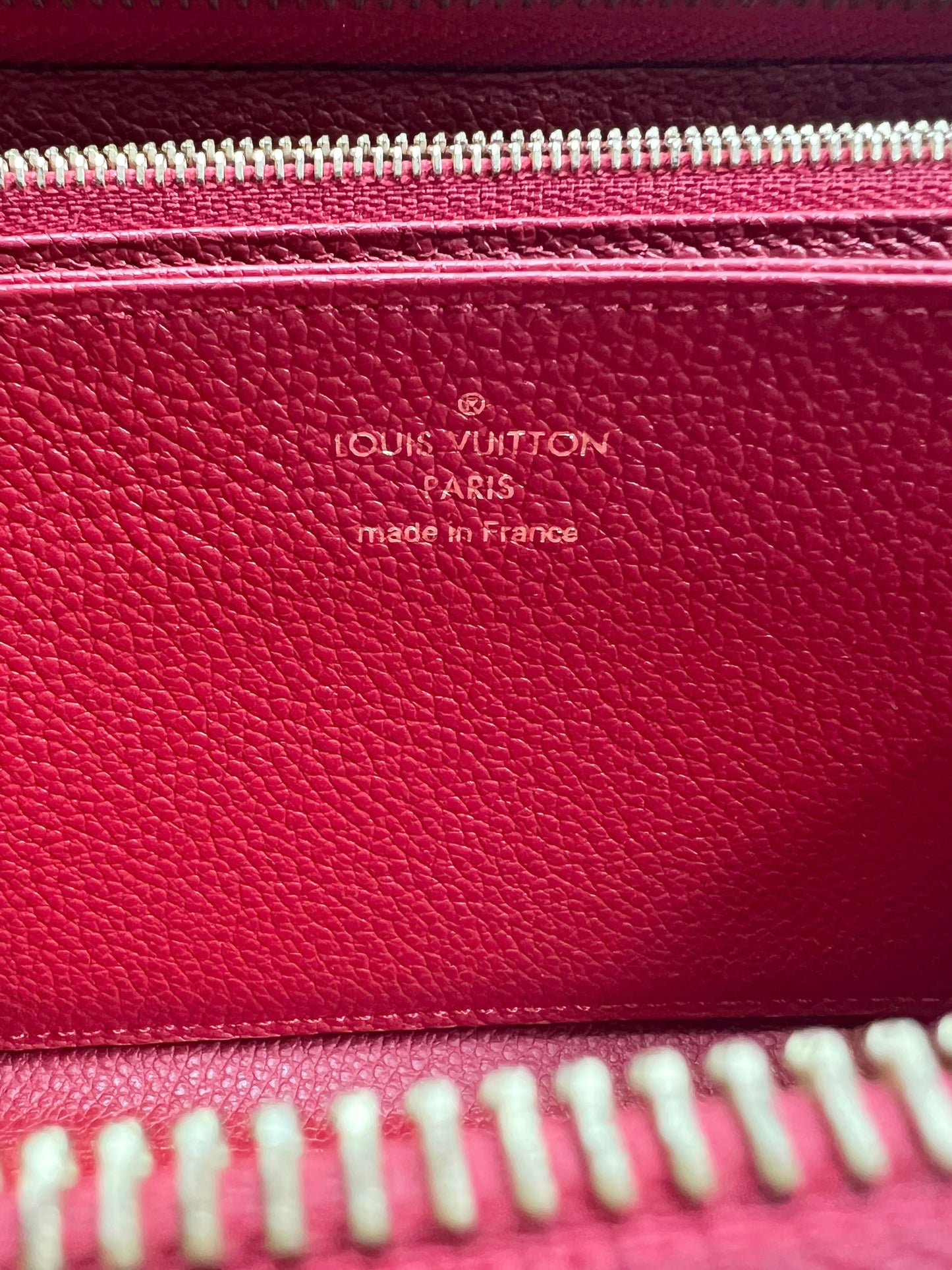 Louis Vuitton Red Empreinte Leather Zippy Wallet