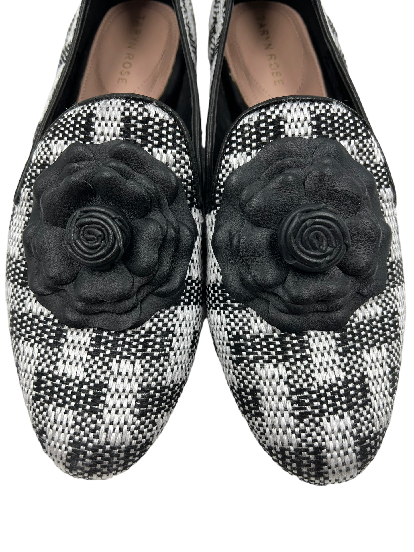 Taryn Rose Size 8 Black & White Plaid Brigitta Flats