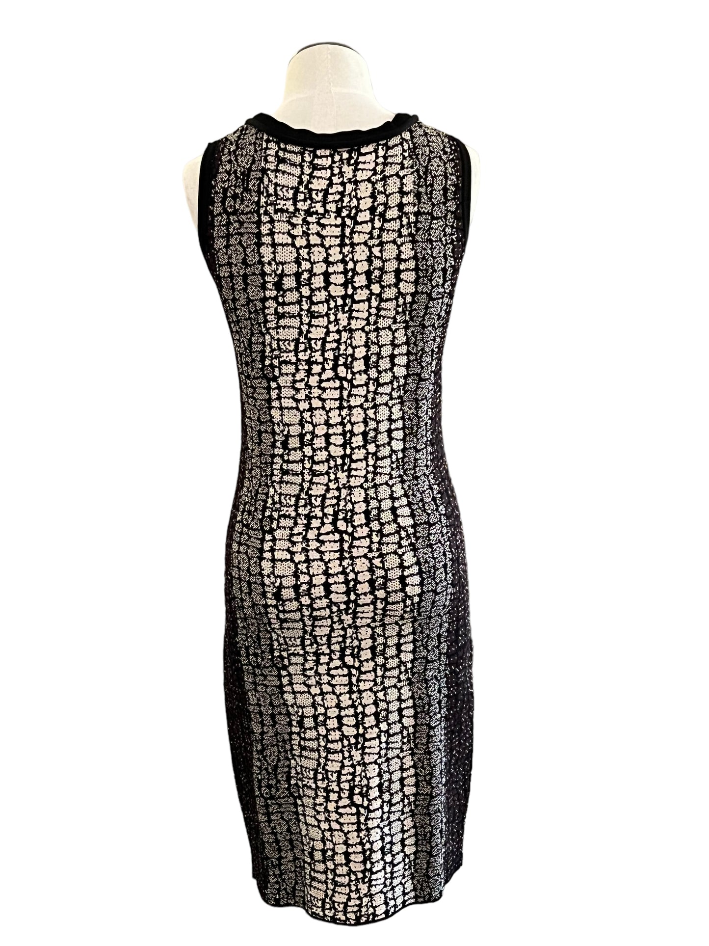 Carmen Marc Valvo Size S Metallic Snake Print Dress