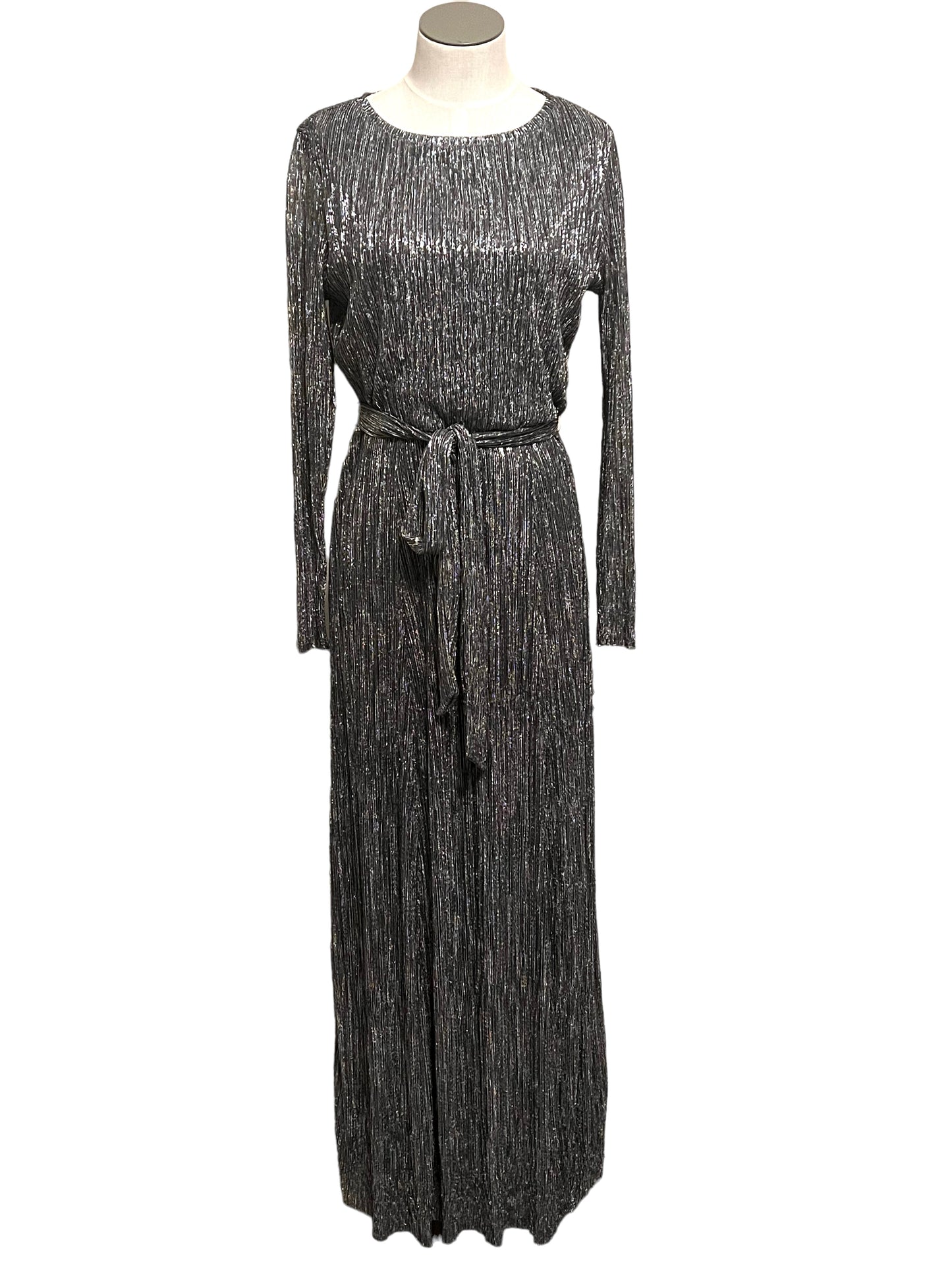 Anne Klein Size 6 Silver Metallic Gown