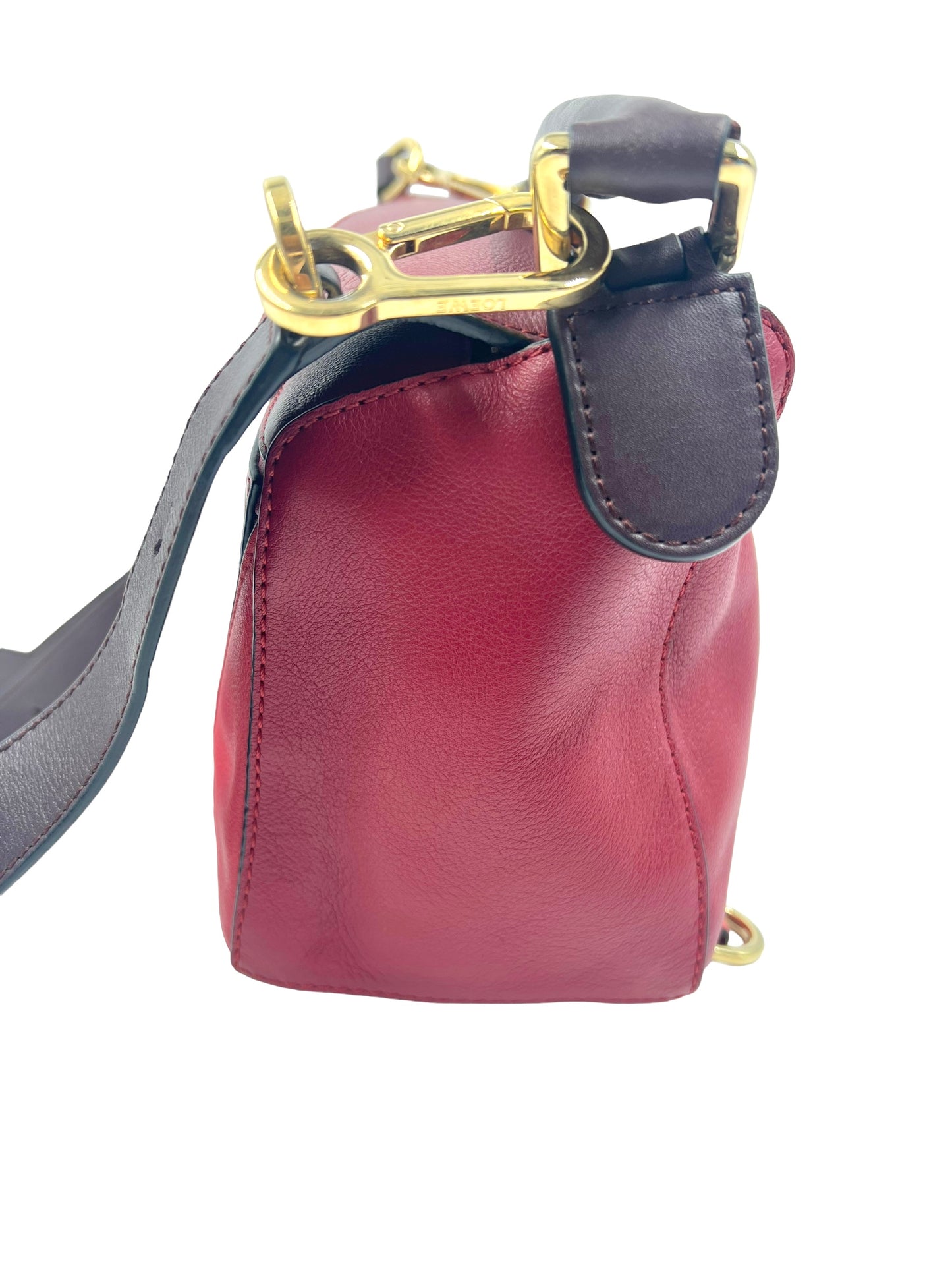 Loewe Red Color Block Small Puzzle Bag