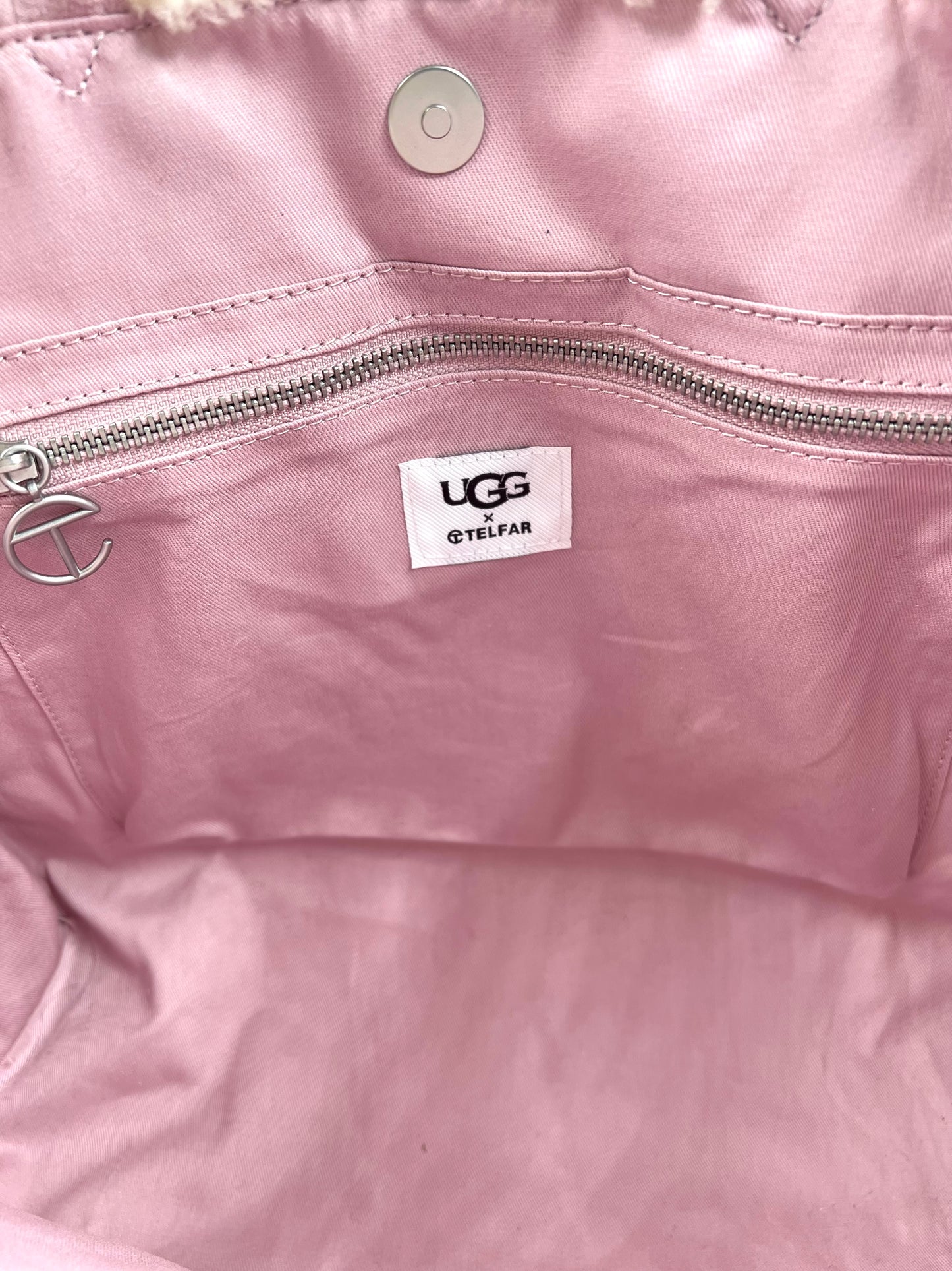 Ugg x Telfar Pink Suede Medium Shopper Tote