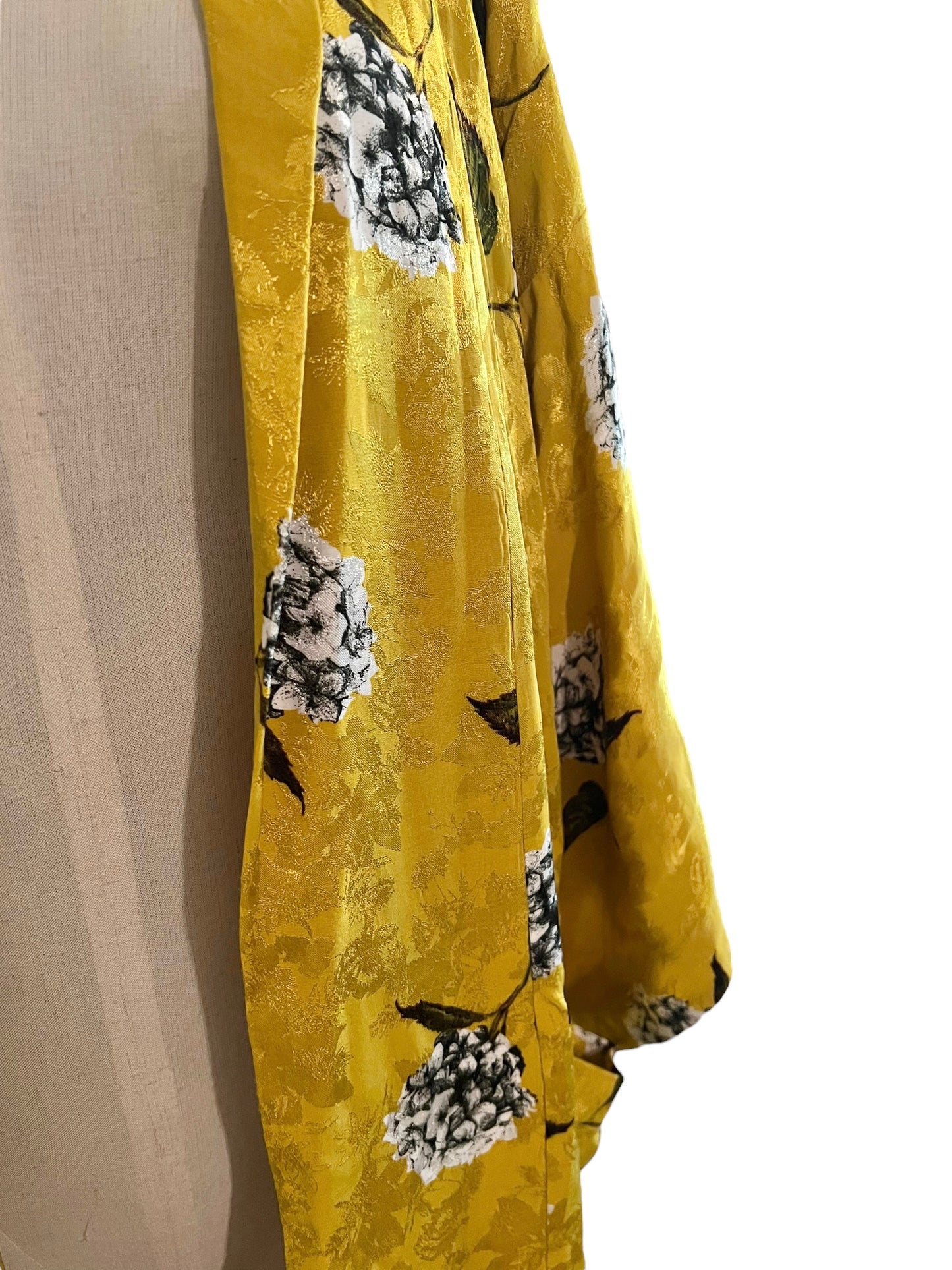 Topshop Size 4 Mustard Floral Print Kimono