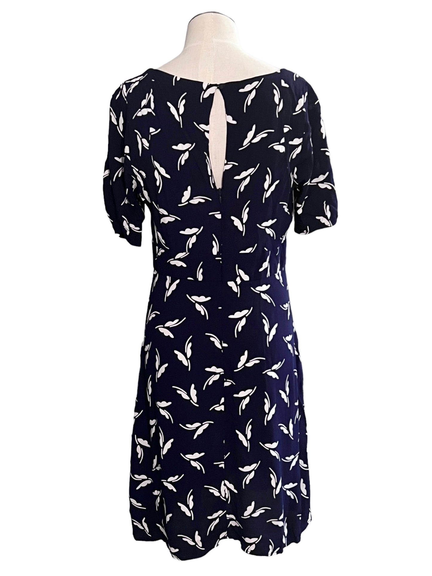 Maeve Size 10 Navy Print Dress