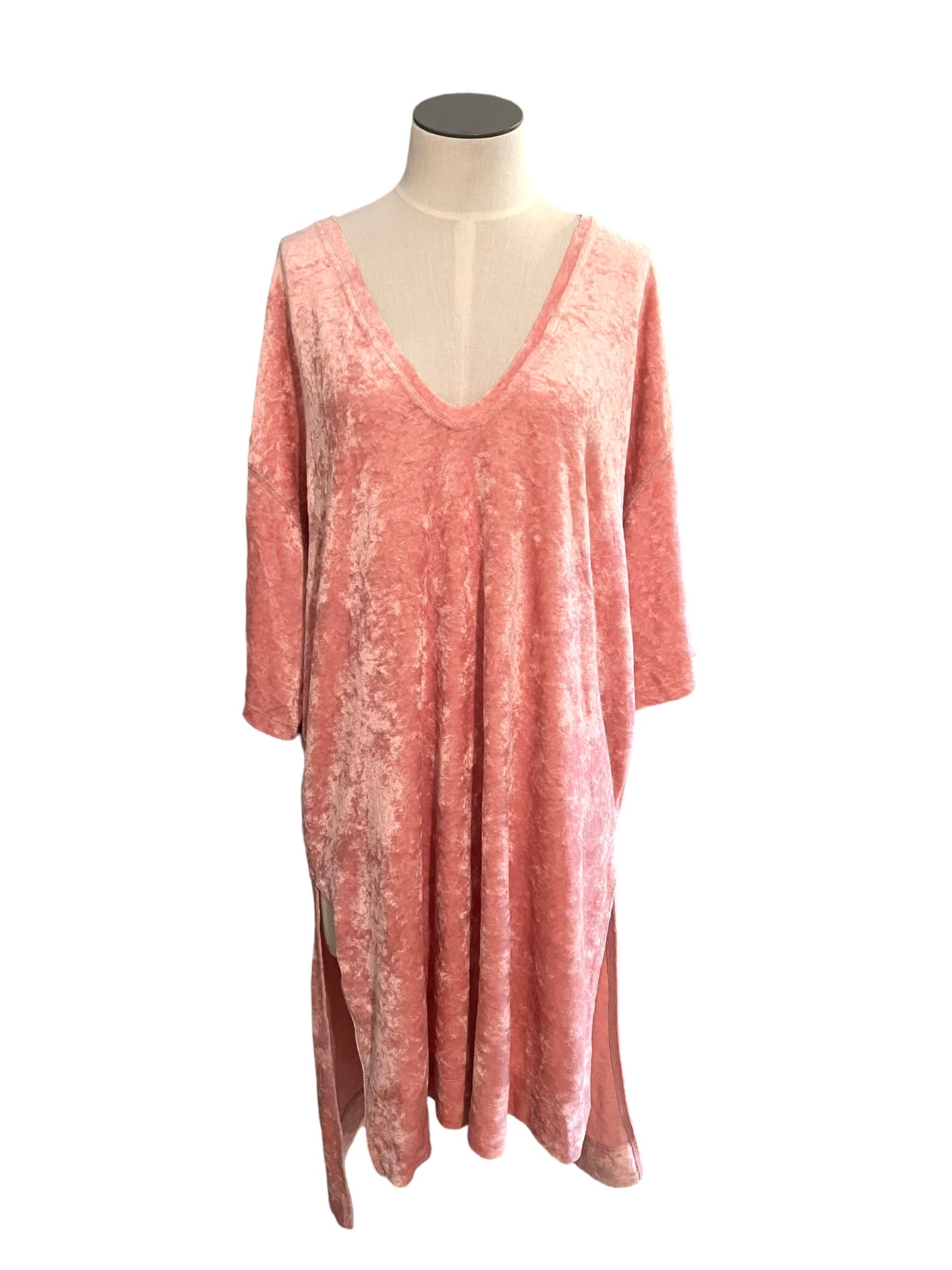 Free People Size S Passion Flower Crushed Velvet Tunic