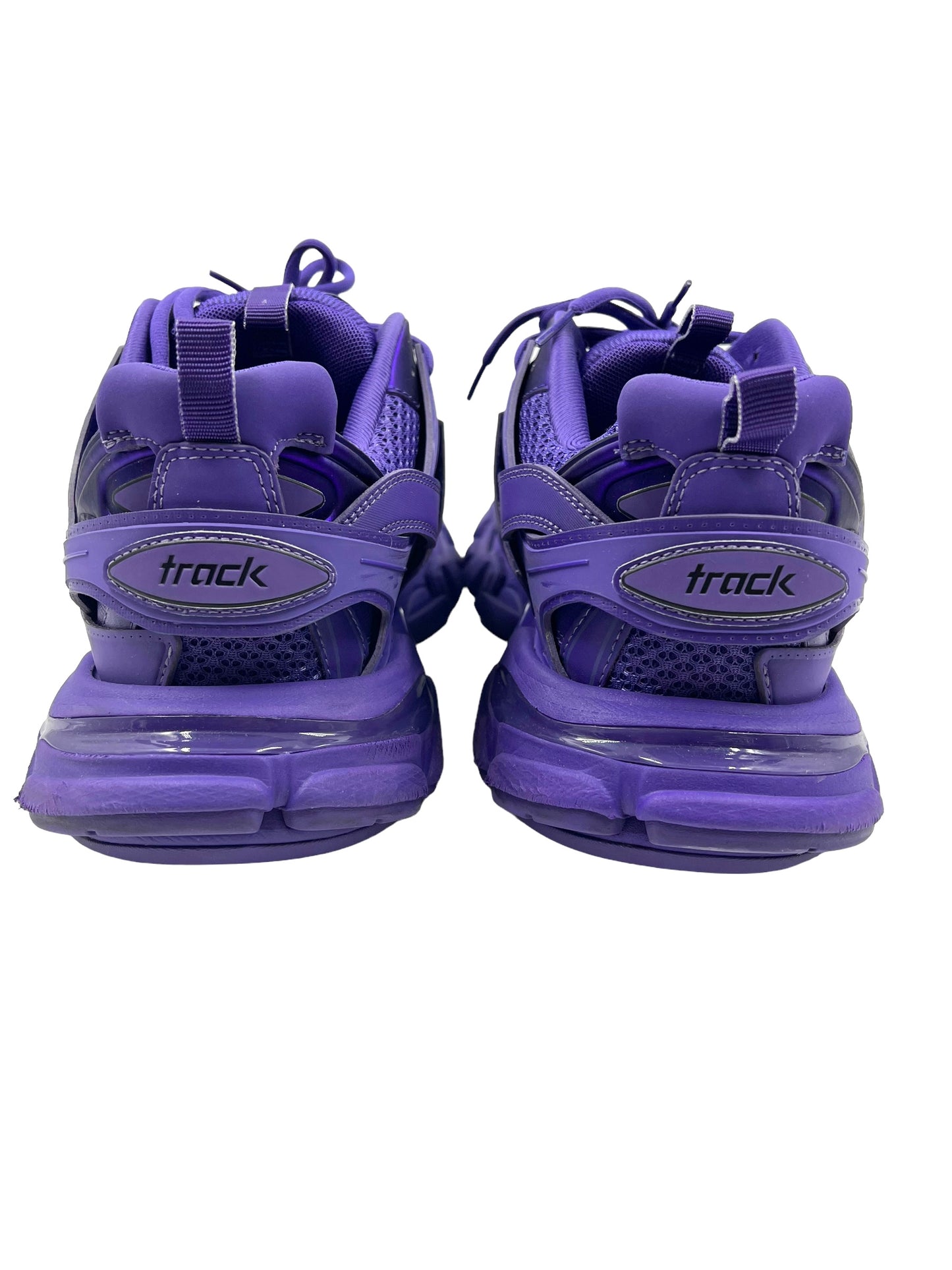 Balenciaga Size 41 Purple Leather Track Sneakers