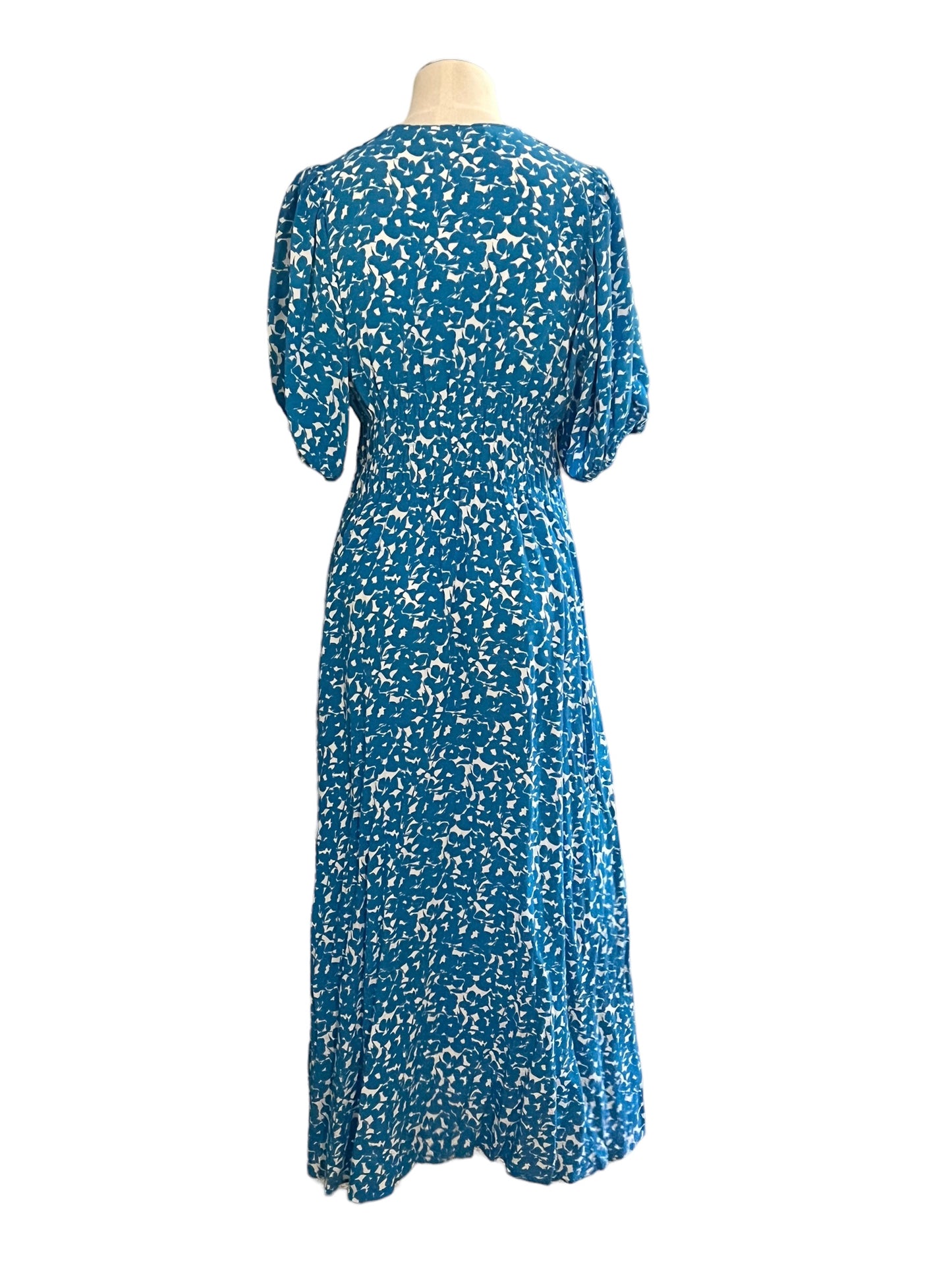 Zara Size M Blue Print Dress