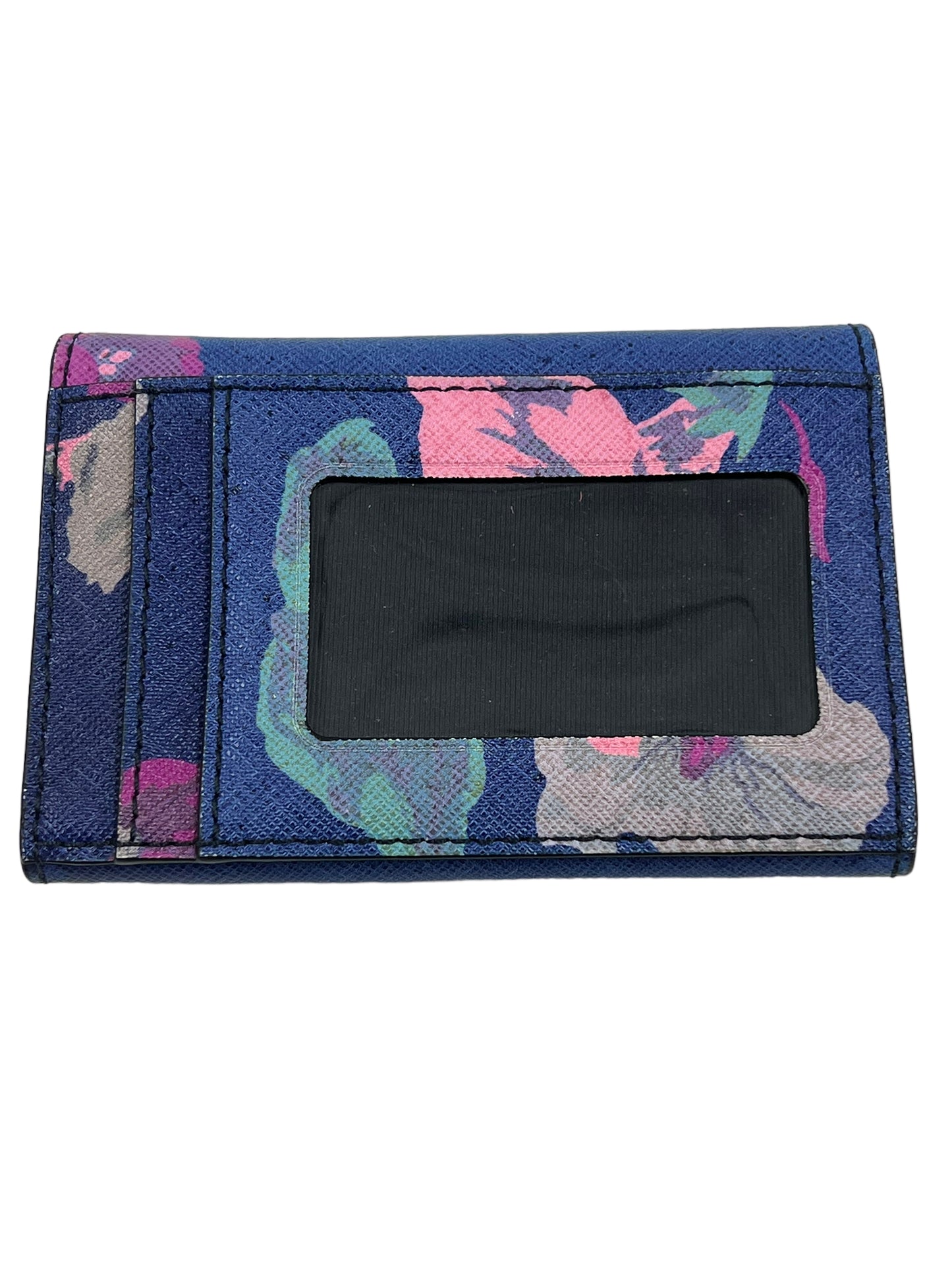 Marc Jacobs Blue Floral Leather Bifold Wallet