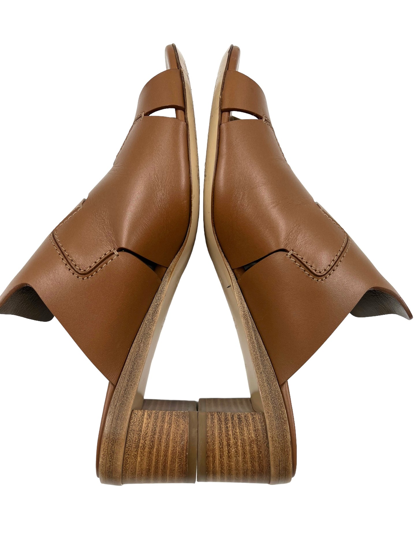 Hermes Tan Leather Size 39.5 'Right Mule' Sandals