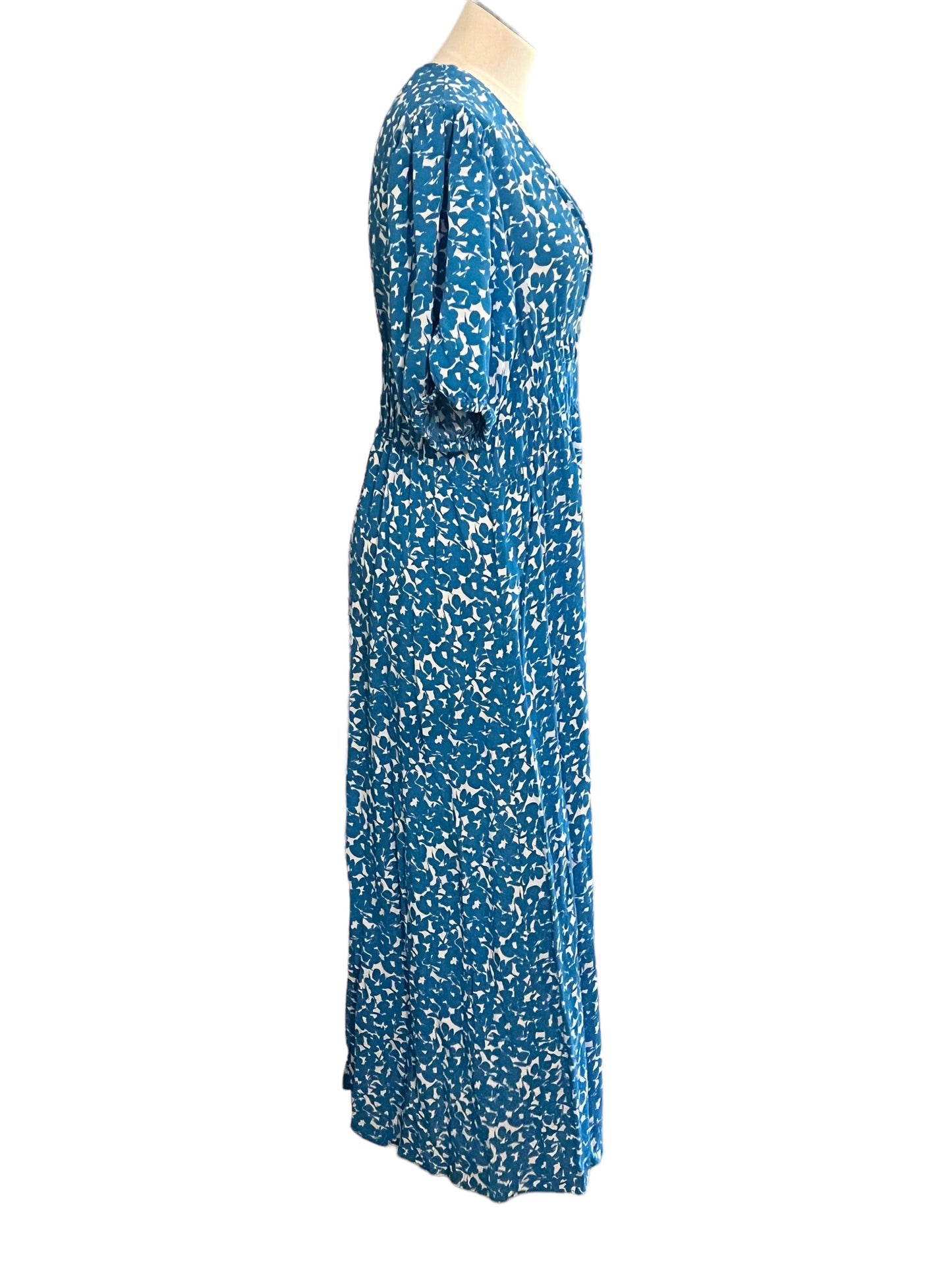 Zara Size M Blue Print Dress