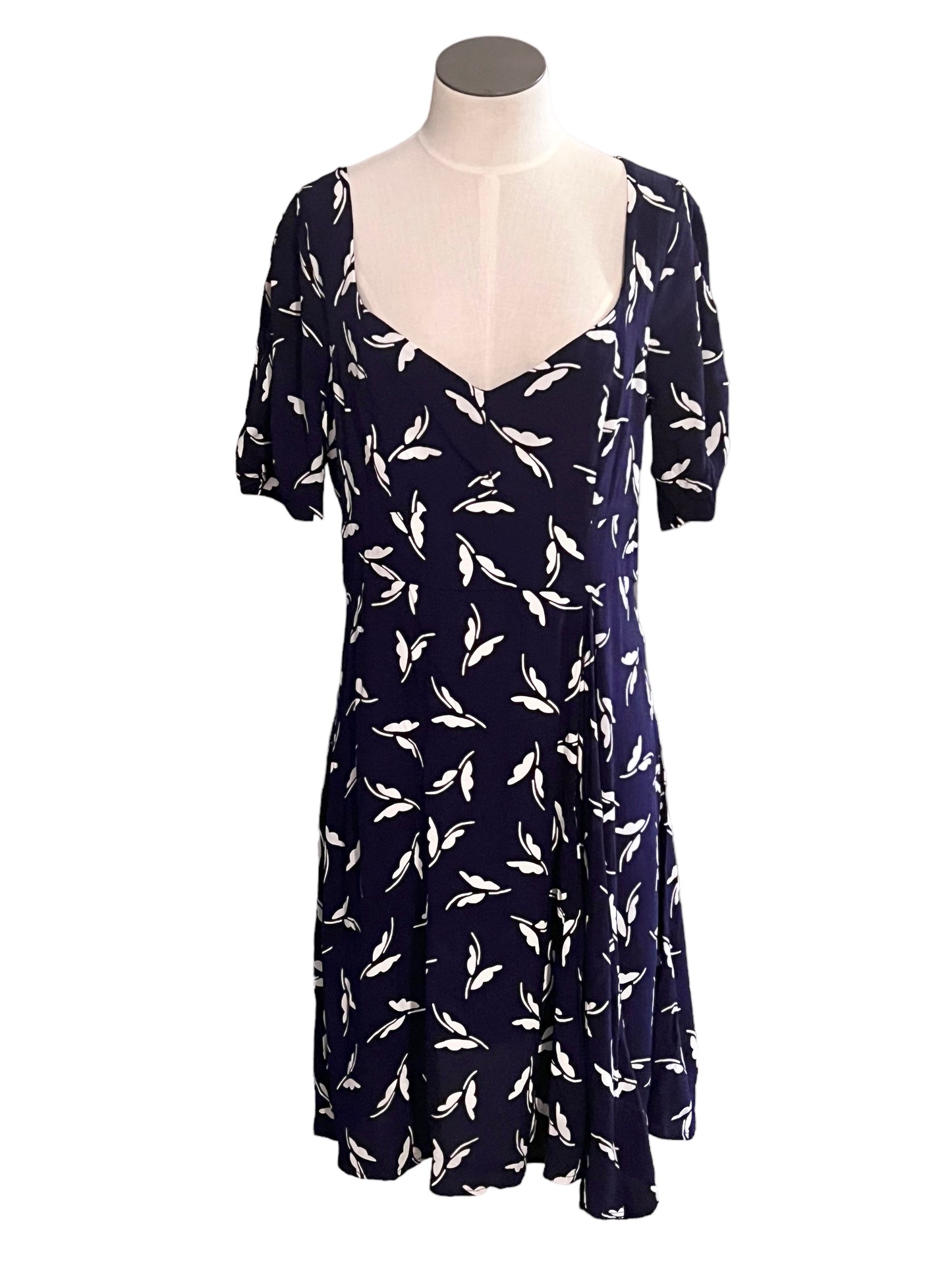 Maeve Size 10 Navy Print Dress